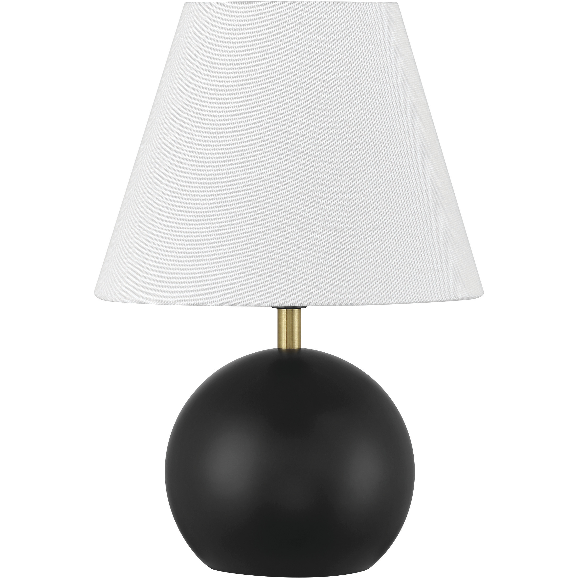 Olive 11.57 inch Flat Black/Satin Brass Table Lamp Portable Light