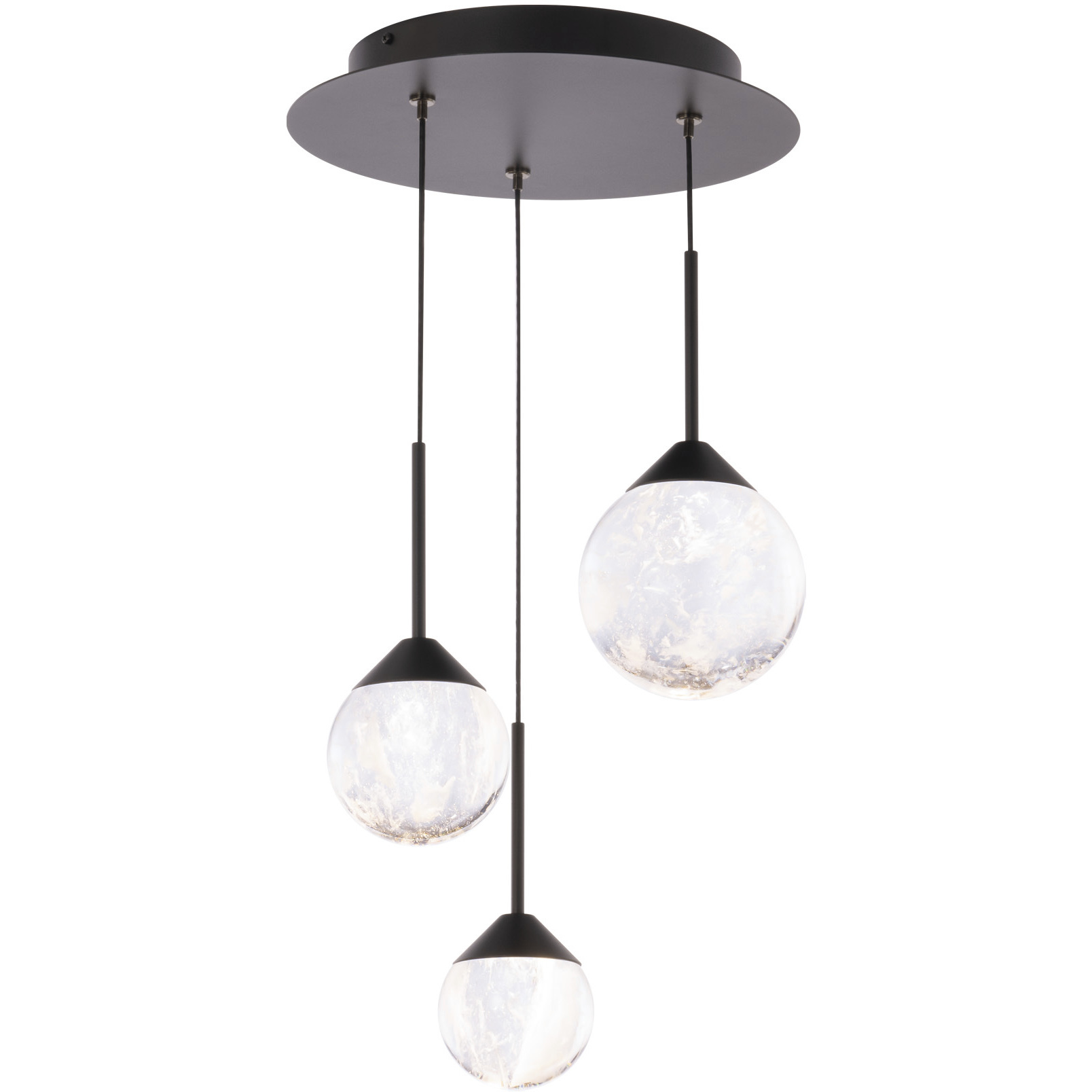 Beyond Quest LED 12 inch Black Multi-Light Pendant Ceiling Light, Beyond