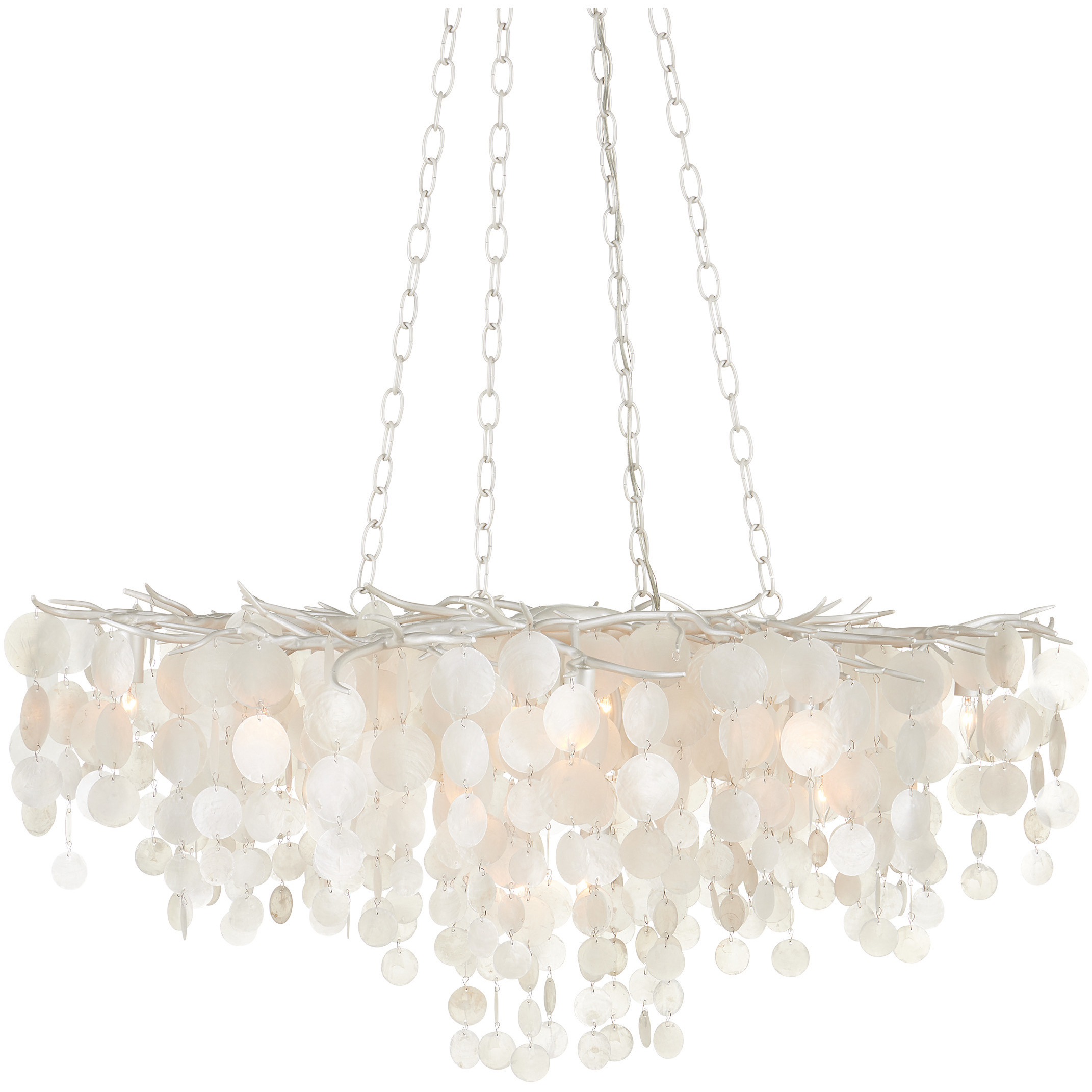Lusso 16 Light 43.5 inch Pearlized White Chandelier Ceiling Light
