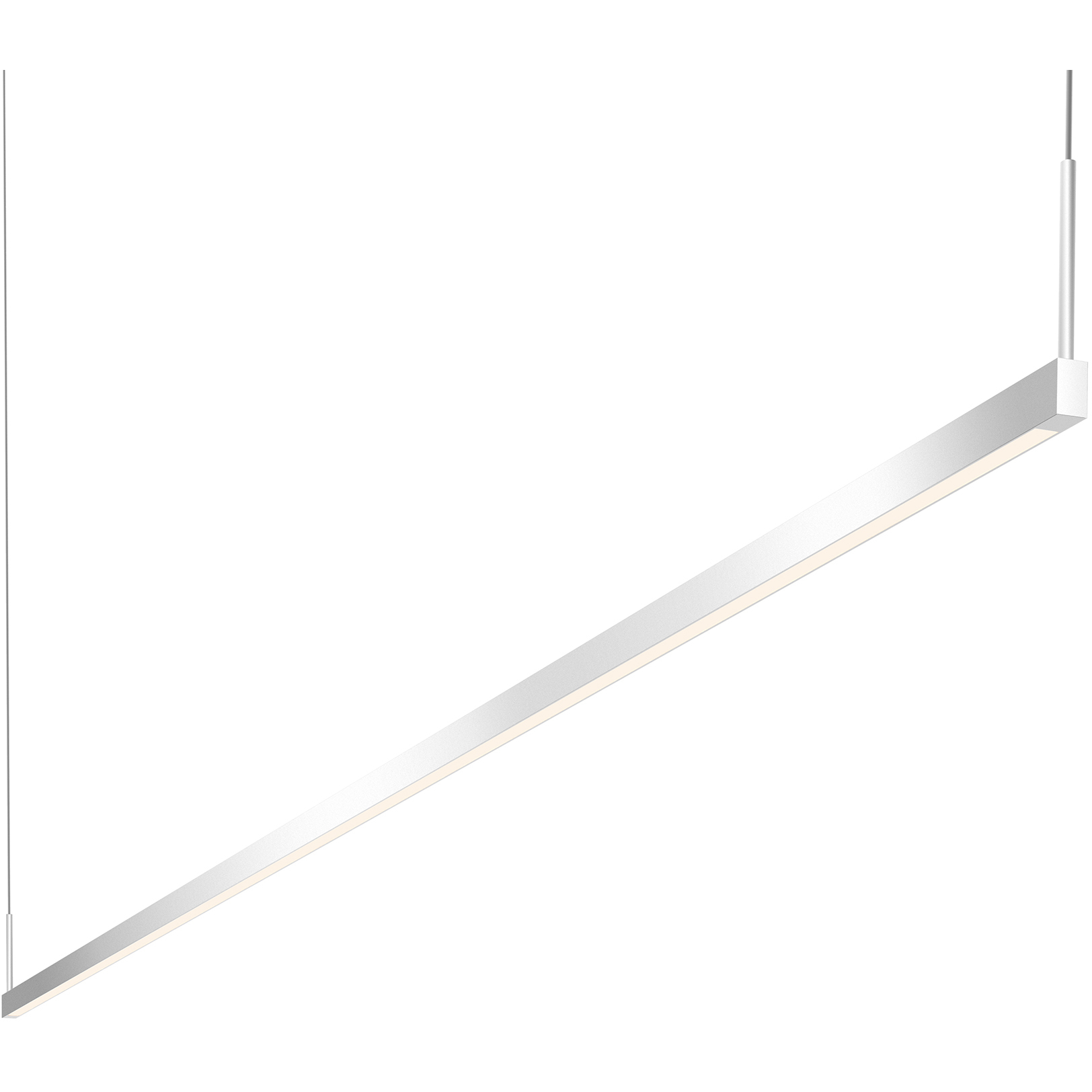 Thin-Line LED 96 inch Bright Satin Aluminum Pendant Ceiling Light