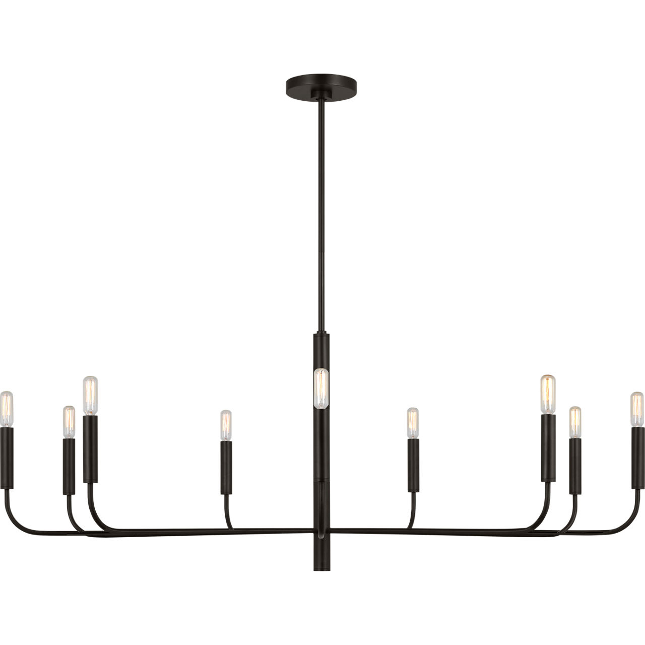 ED Ellen DeGeneres Brianna 9 Light 48 inch Aged Iron Chandelier Ceiling Light