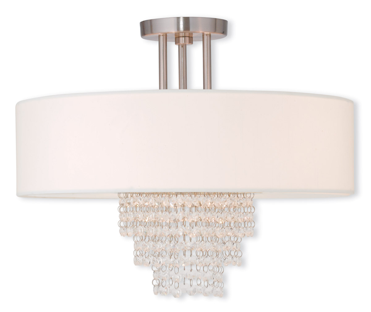 Carlisle 4 Light 18 inch Brushed Nickel Semi-Flush Mount Ceiling Light