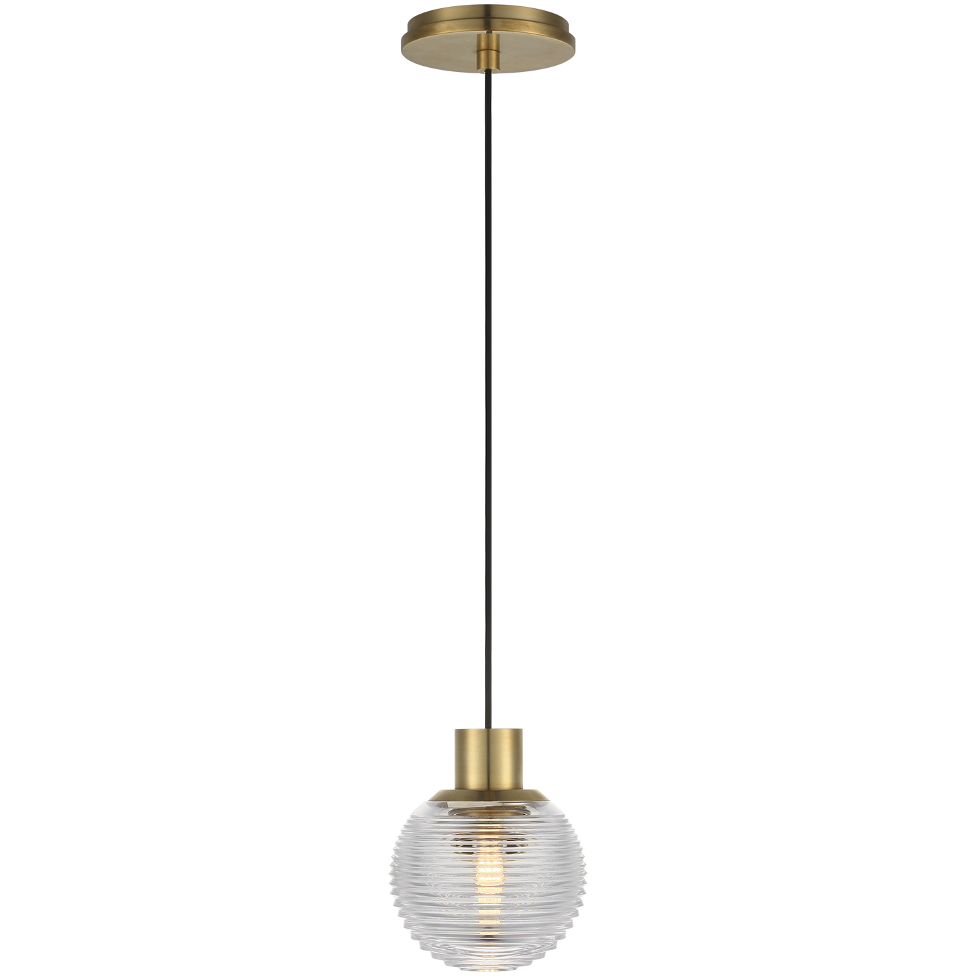 Waterford Circon LED 5 inch Natural Brass Mini Pendant Ceiling Light