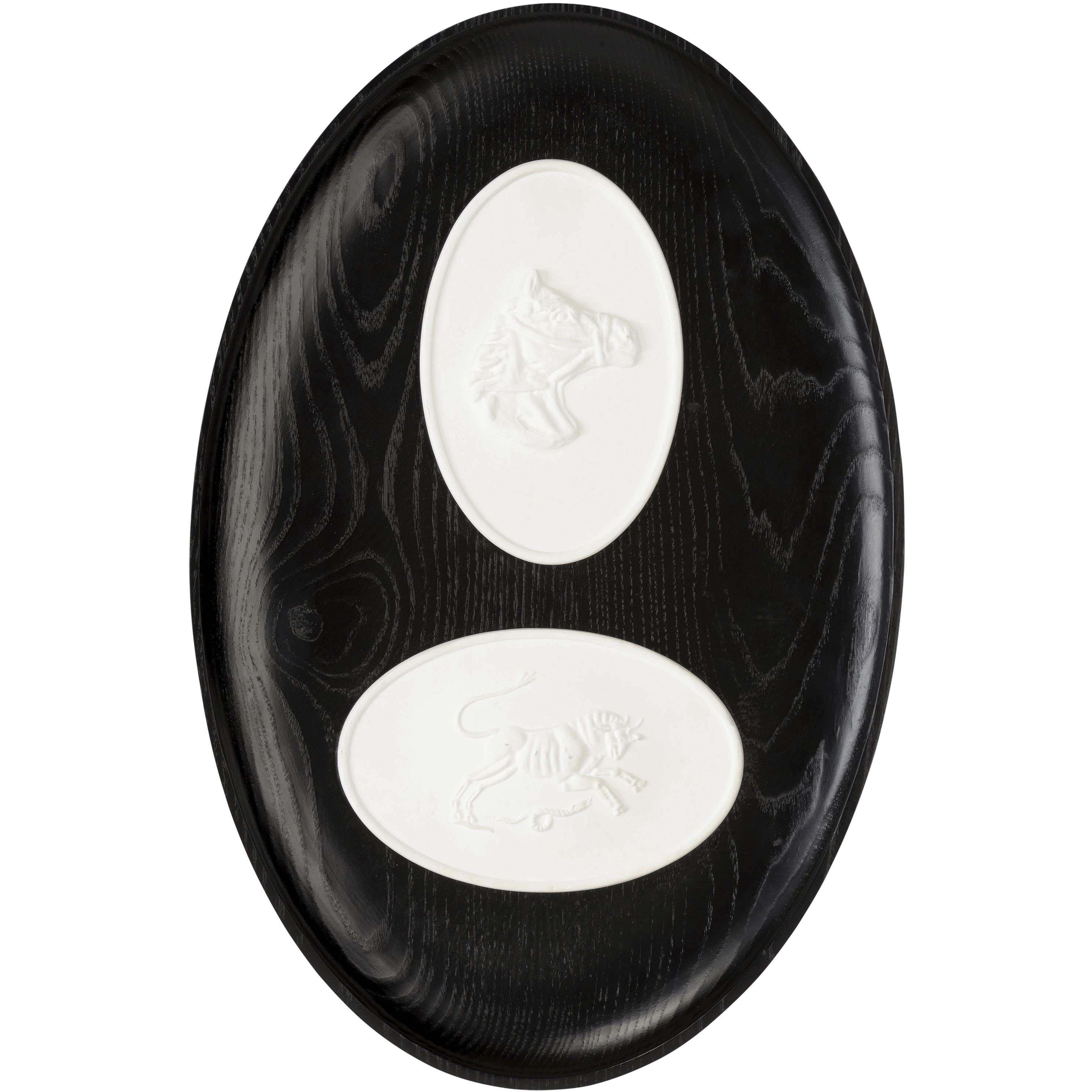 Caballo Black and White/Cream Framed Intaglios Wall Decor