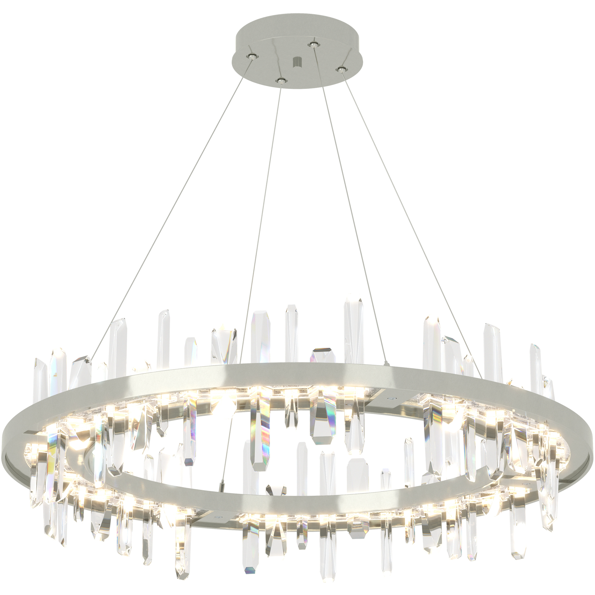 Solitude LED 38 inch Sterling Pendant Ceiling Light, Circular