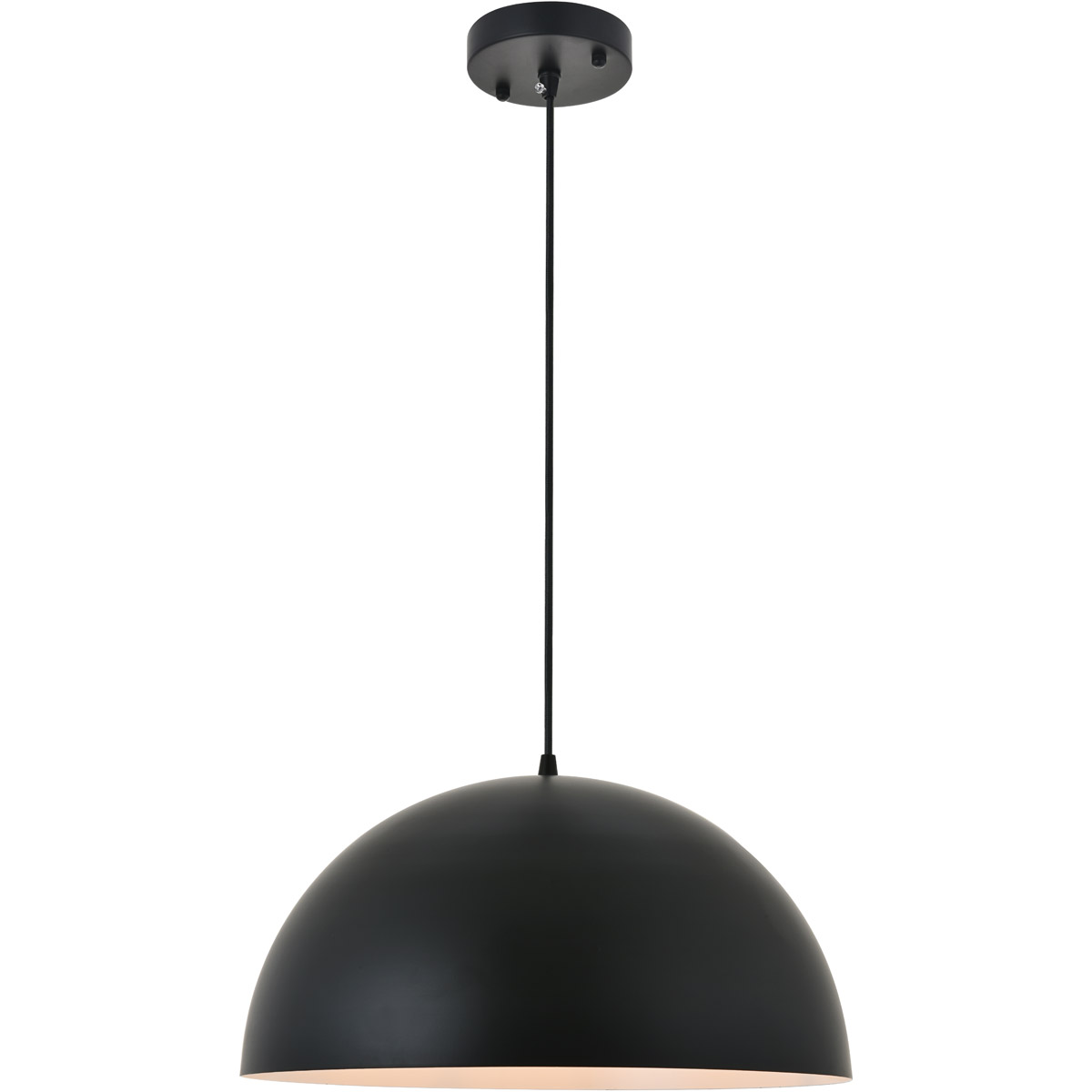 Forte 1 Light 15.7 inch Black Pendant Ceiling Light