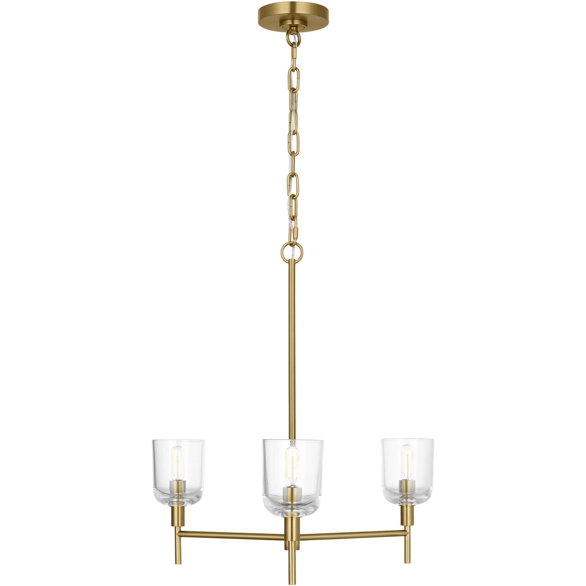 Thom Filicia Hartley 3 Light 24 inch Burnished Brass Chandelier Ceiling Light