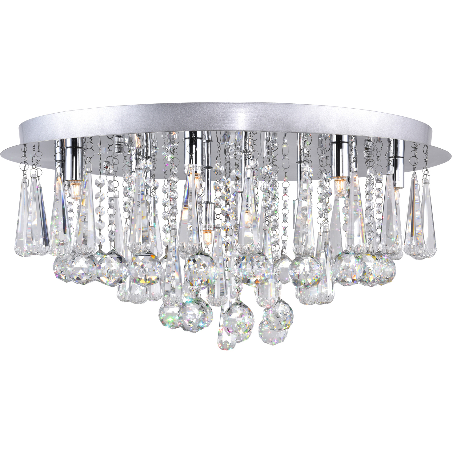 Brianna 12 Light 24 inch Chrome Flush Mount Ceiling Light