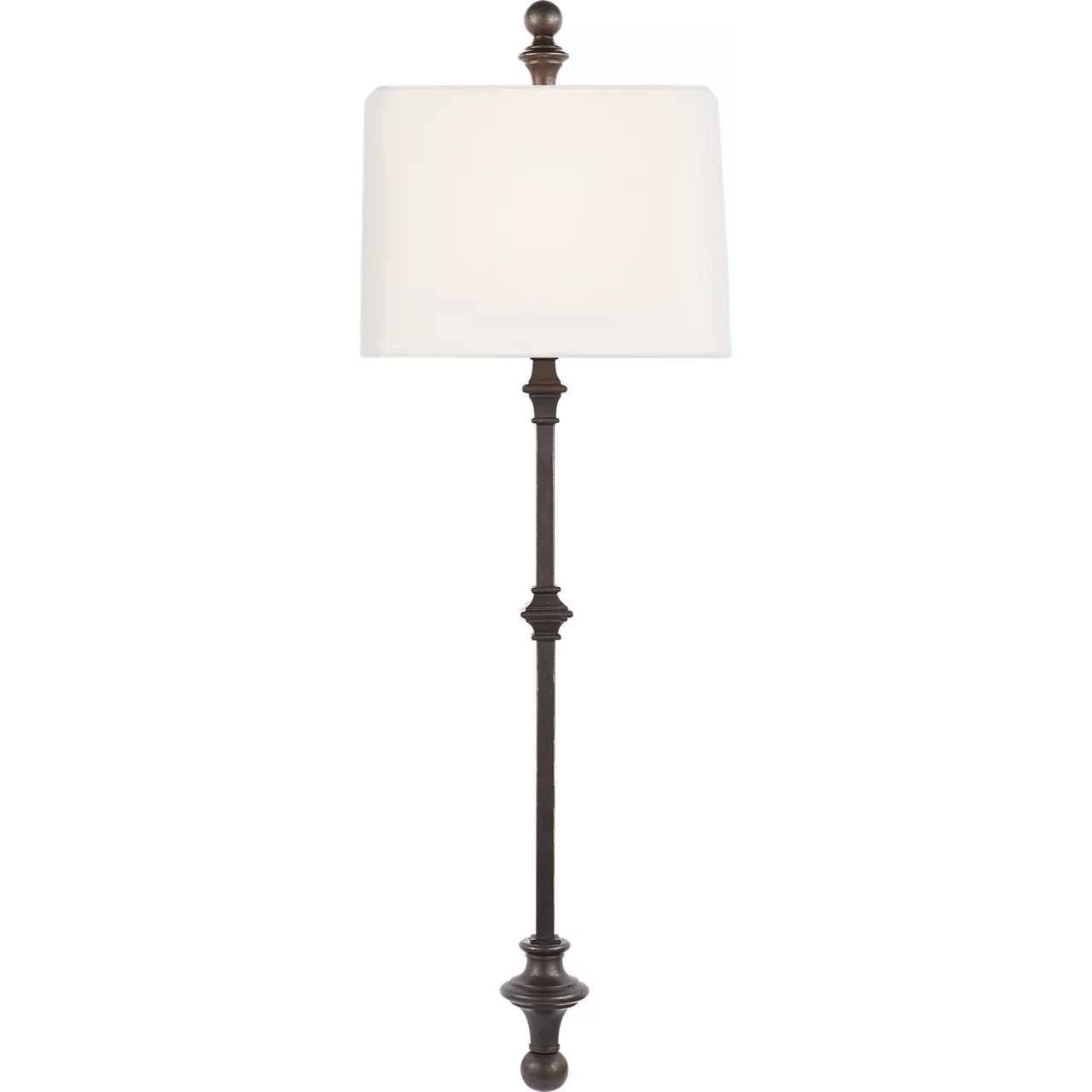 Chapman & Myers Cawdor 1 Light 12.5 inch Aged Iron Wall Sconce Wall Light in Linen
