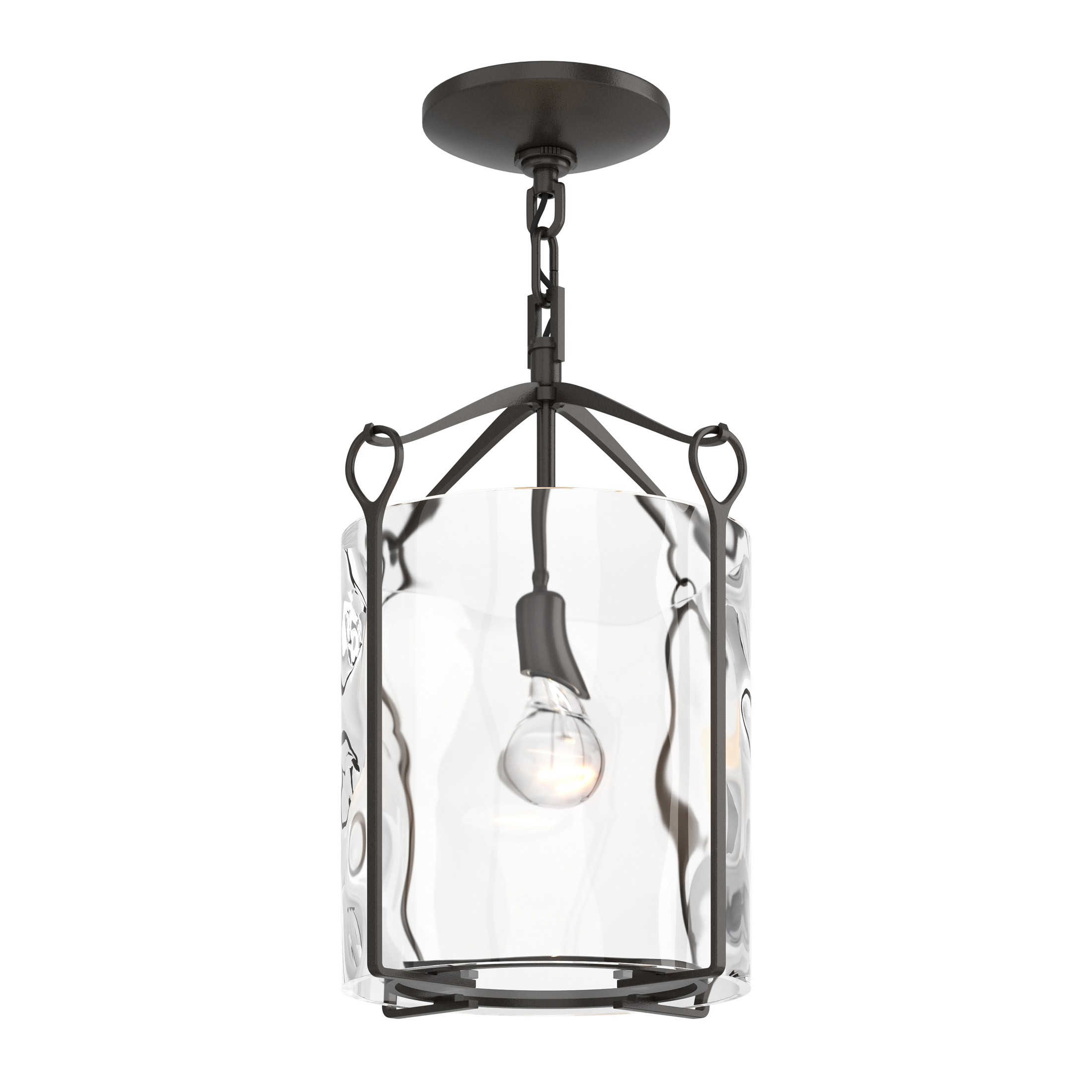 Bow 1 Light 9.8 inch Oil Rubbed Bronze Semi-Flush Ceiling Light in Water