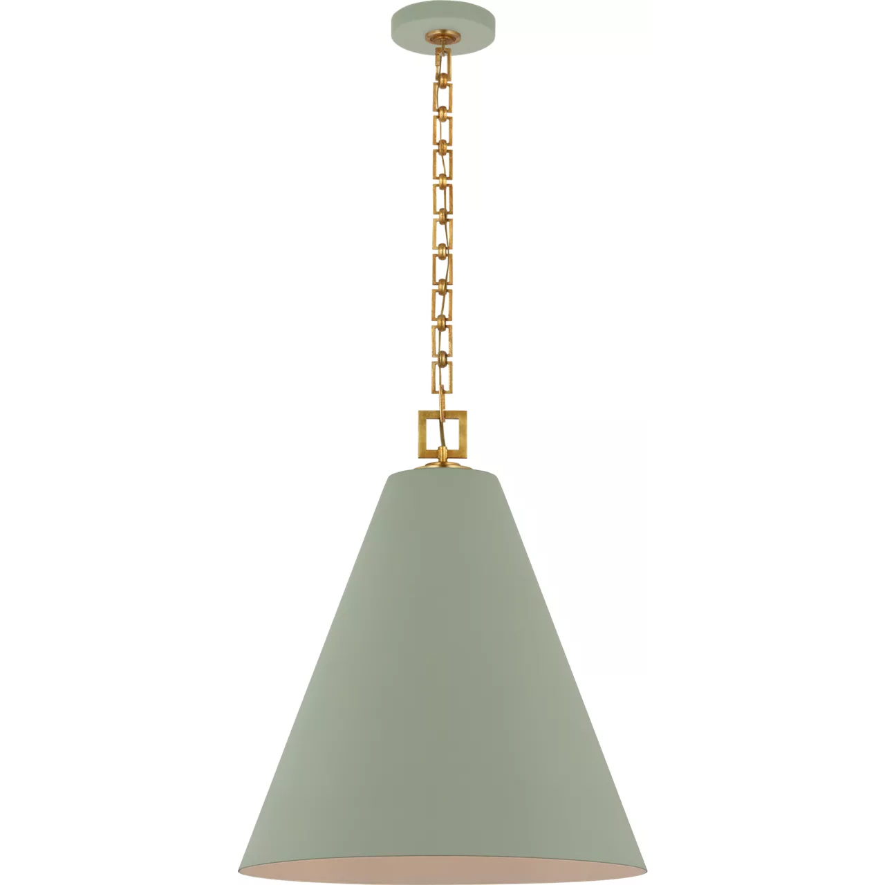 Julie Neill Theo LED 22 inch Celadon and Gild Pendant Ceiling Light
