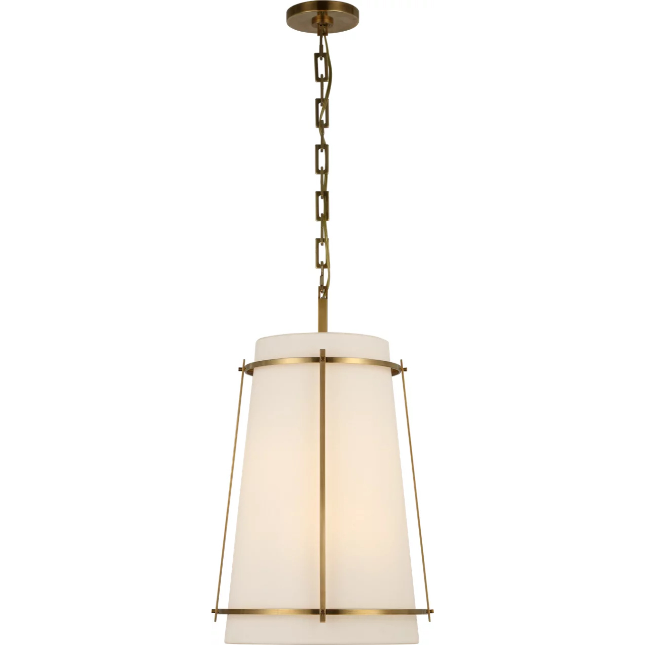 Carrier and Company Callaway LED 14.5 inch Hand-Rubbed Antique Brass Hanging Shade Ceiling Light, Medium