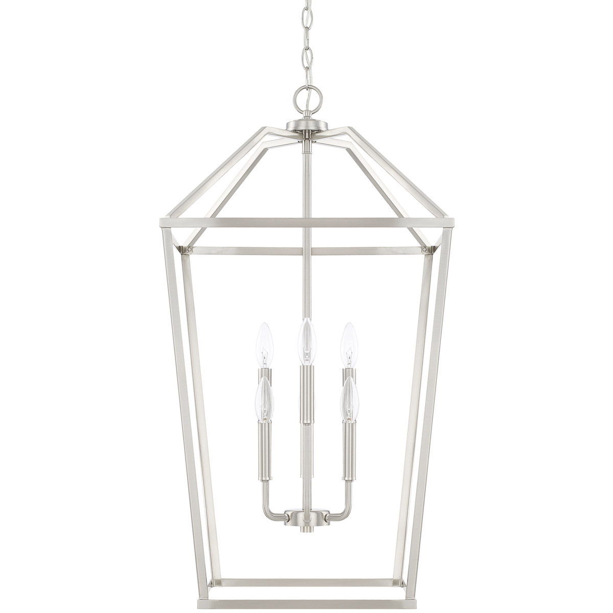 Elijah 6 Light 17.25 inch Brushed Nickel Foyer Ceiling Light
