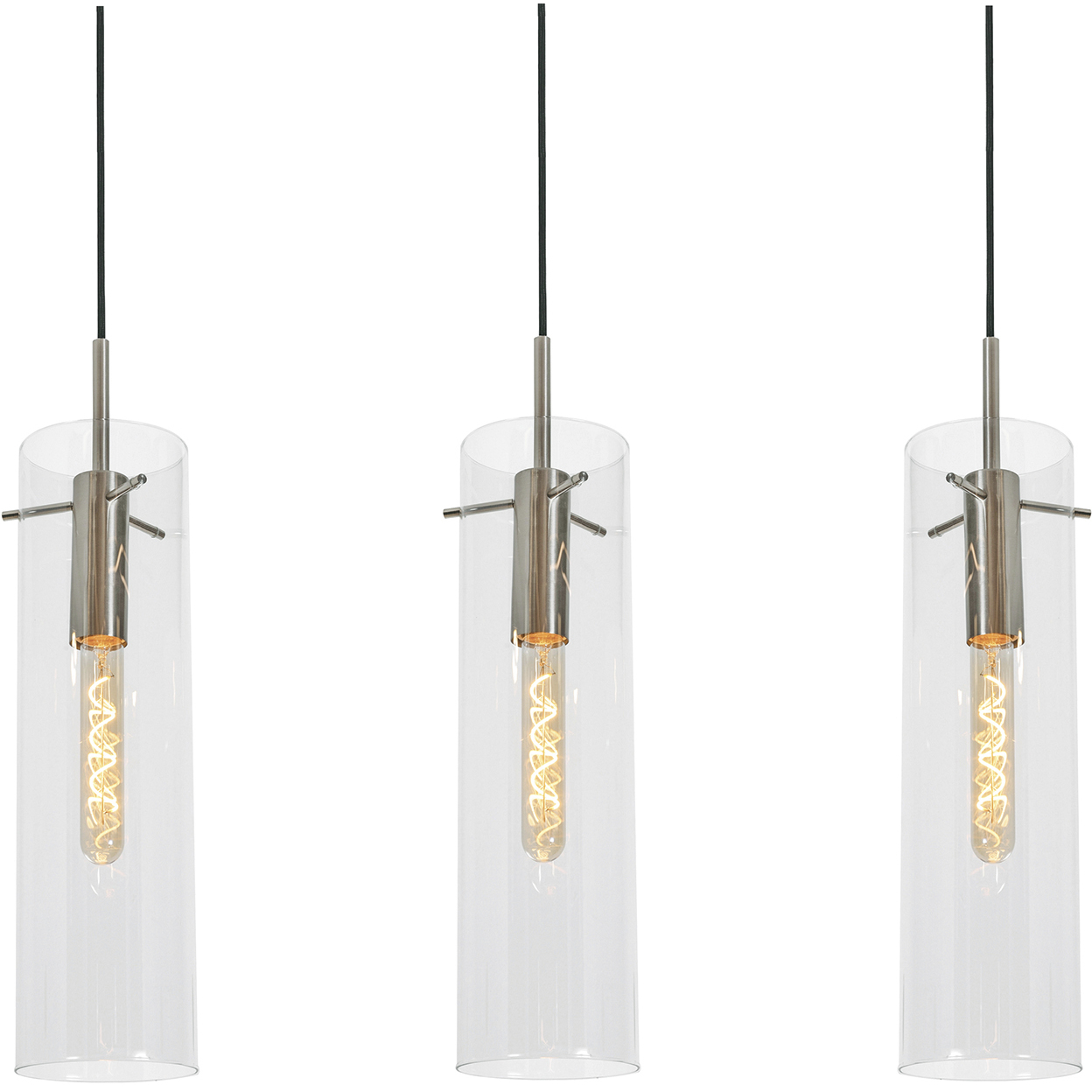 Vista 3 Light 36 inch Satin Nickel Linear Pendant Ceiling Light