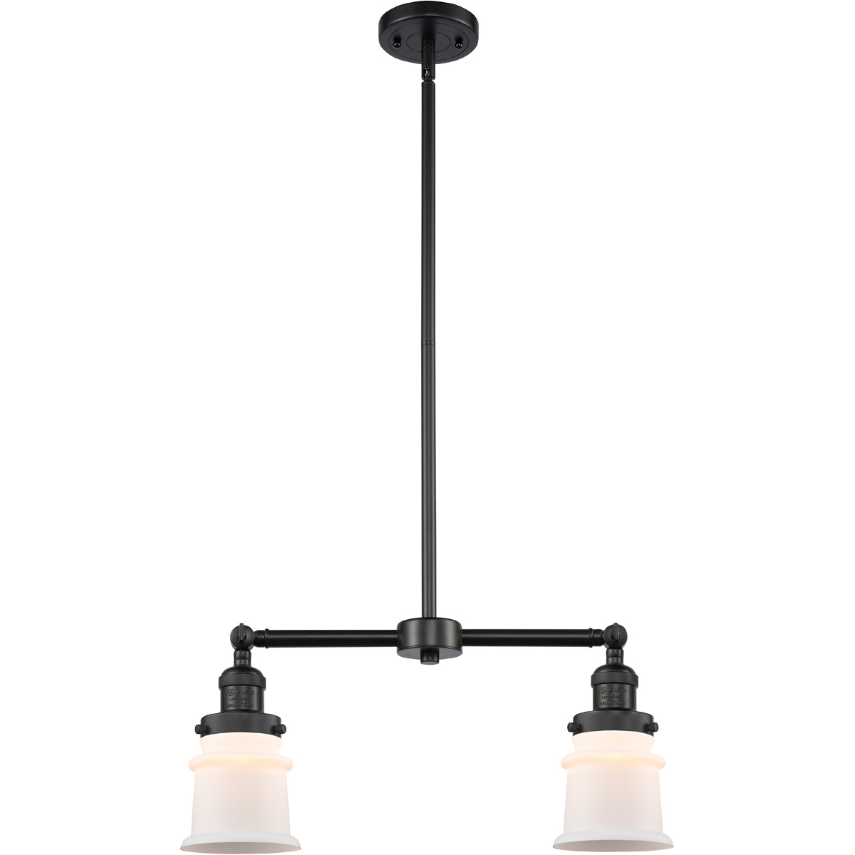 Franklin Restoration Small Canton LED 21 inch Matte Black Chandelier Ceiling Light in Matte White Glass, Franklin Restoration