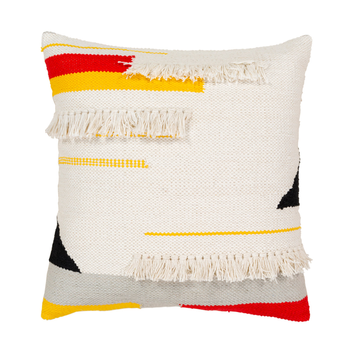 Harley 20 X 20 inch Cream/White/Bright Yellow/Bright Red/Light Gray Pillow Kit, Square