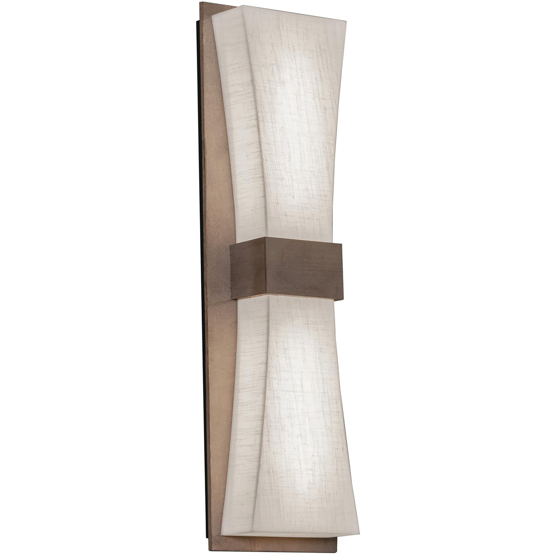 Aberdeen LED 5.5 inch Weather Grey ADA Sconce Wall Light in Linen White, Weathered Grey