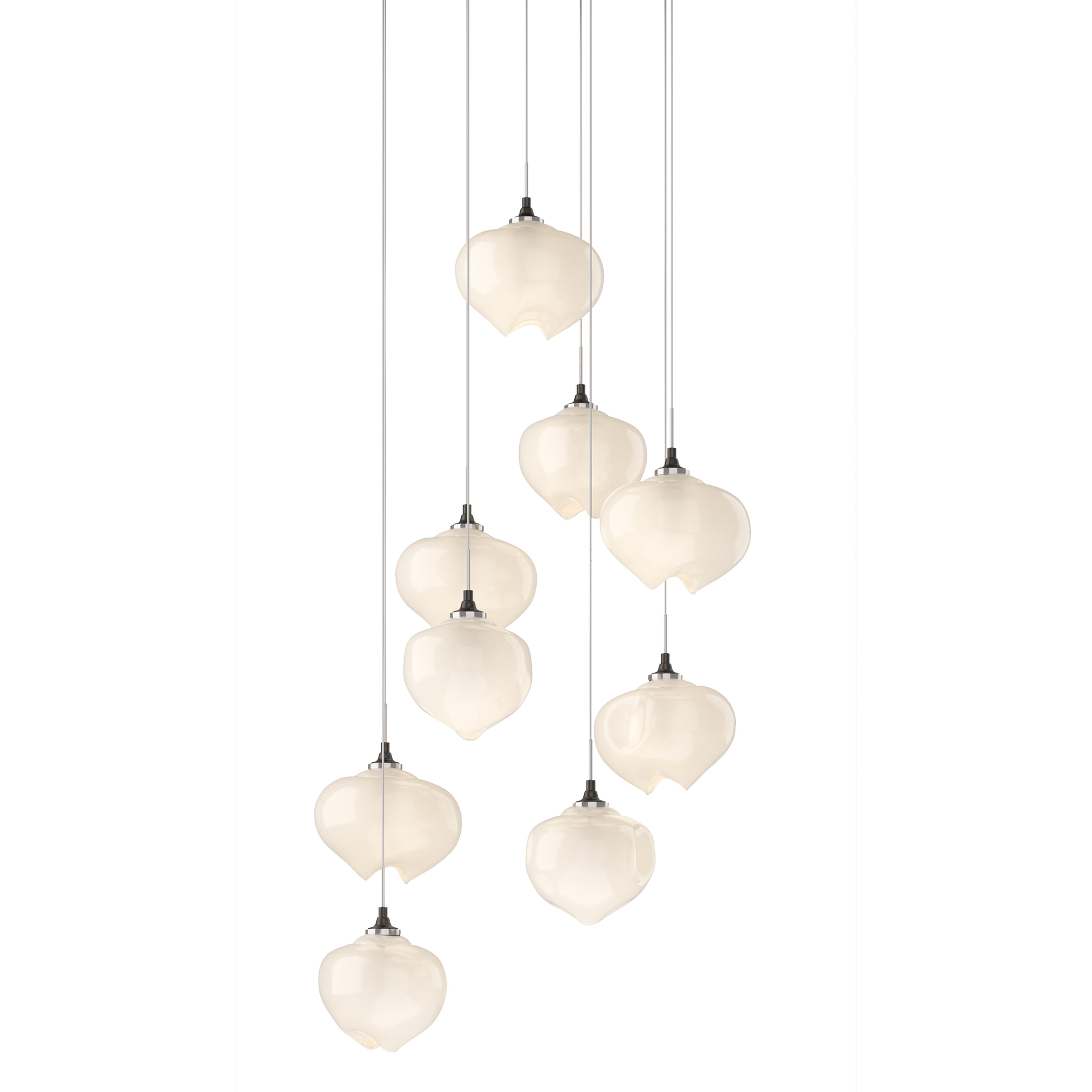 Ume 9 Light 20.5 inch Oil Rubbed Bronze Pendant Ceiling Light in Frosted, Long