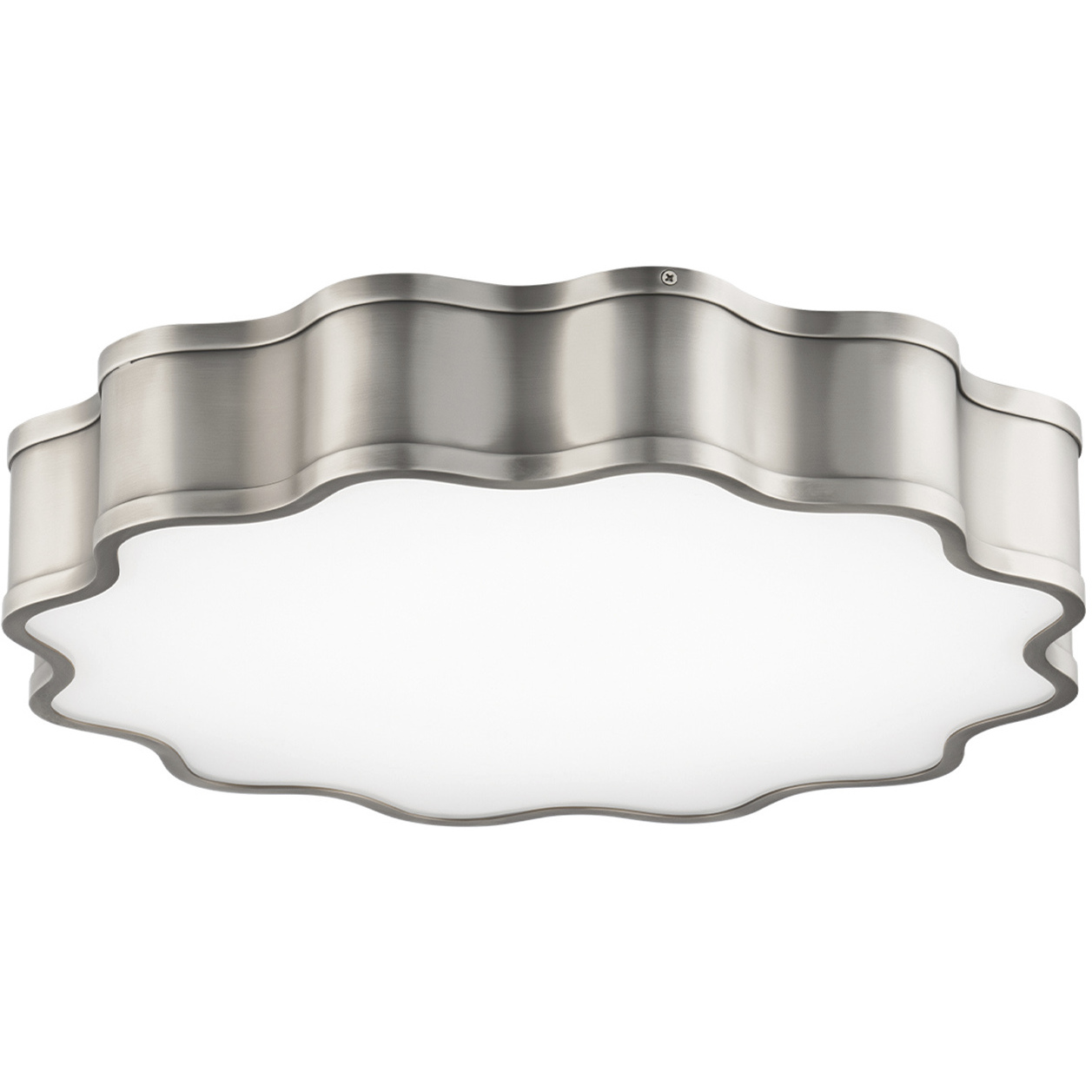 Vaughan LED 20 inch Brushed Nickel Flush Mount Ceiling Light, dweLED