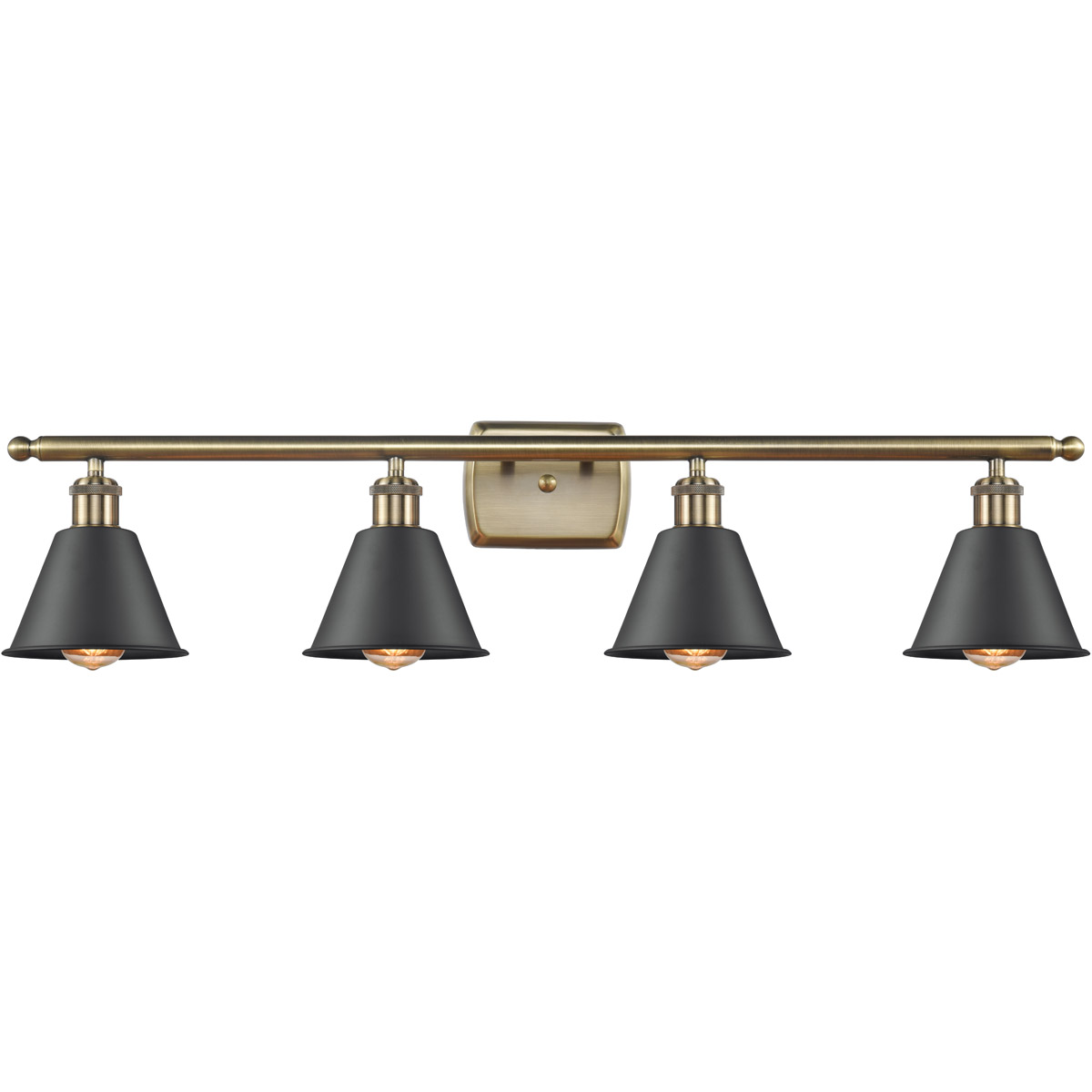 Ballston Smithfield 4 Light 36 inch Antique Brass Bath Vanity Light Wall Light