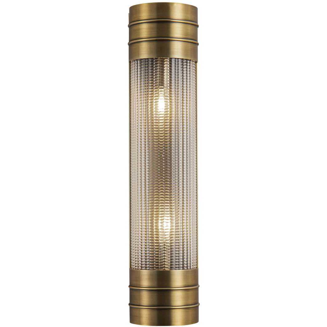 Willard 2 Light 4.38 inch Vintage Brass Wall/Vanity Light Wall Light in Clear Prismatic Glass