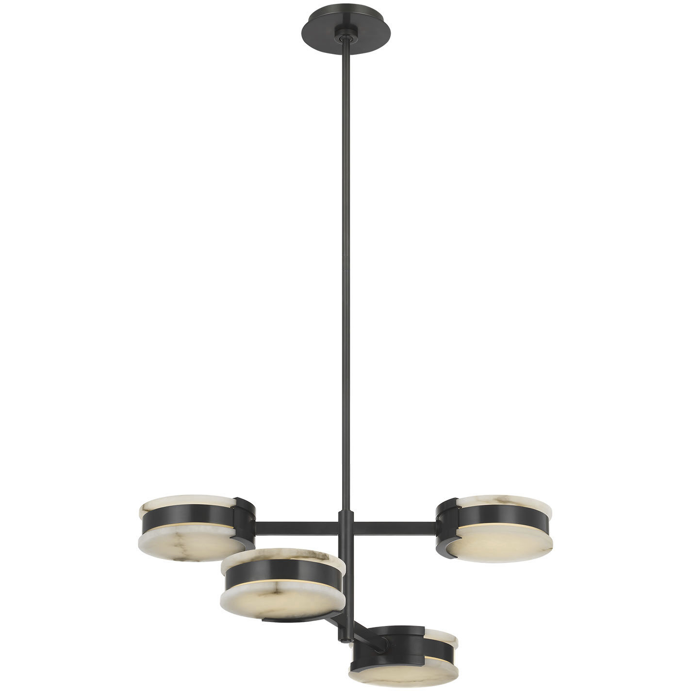 Kelly Wearstler Melange LED 25.25 inch Bronze Multi-Positional Semi-Flush Chandelier Ceiling Light