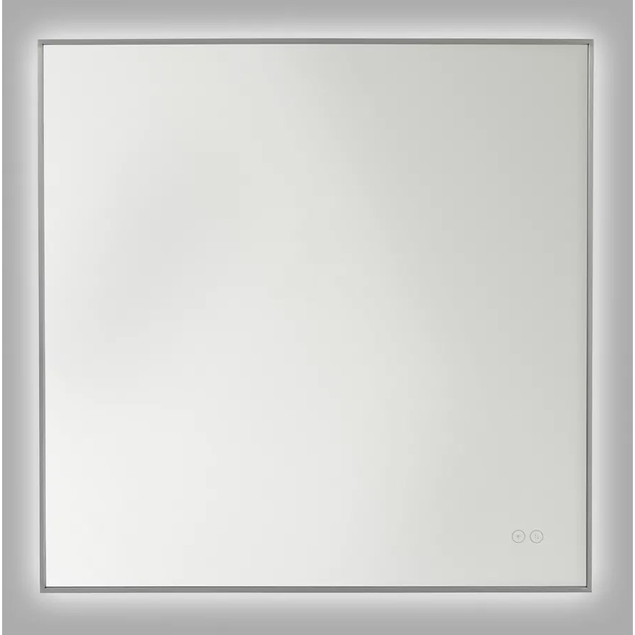 Cadre 30 X 30 inch Brushed Nickel Backlit Wall Mirror