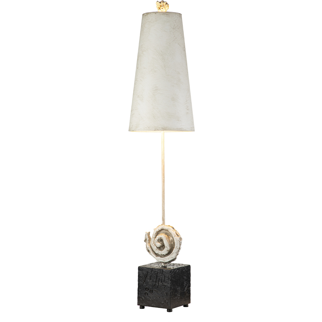 Swirl 39 inch Bone White Buffet Lamp Portable Light
