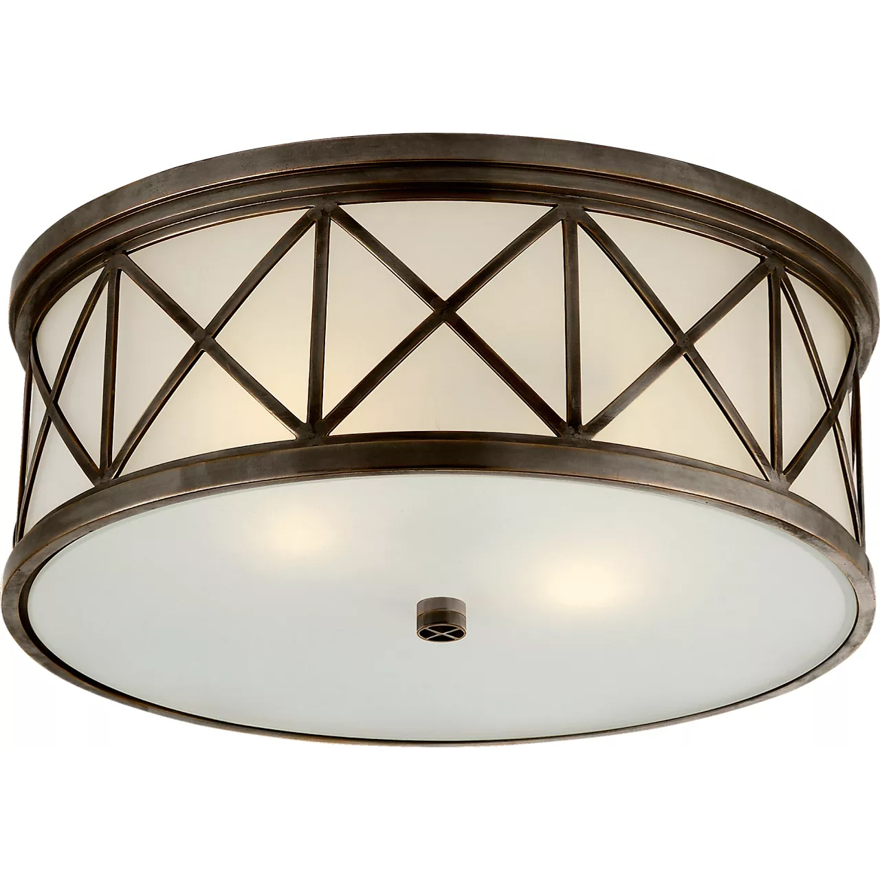 Suzanne Kasler Montpelier 3 Light 16 inch Bronze Flush Mount Ceiling Light, Large
