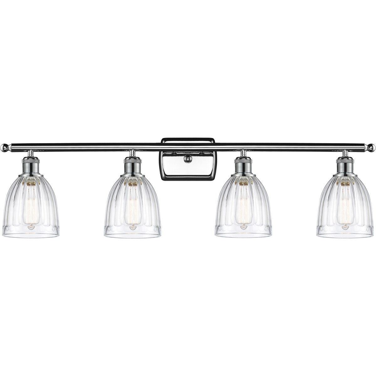 Ballston Brookfield LED 36 inch Polished Chrome Bath Vanity Light Wall Light in Clear Glass, Ballston