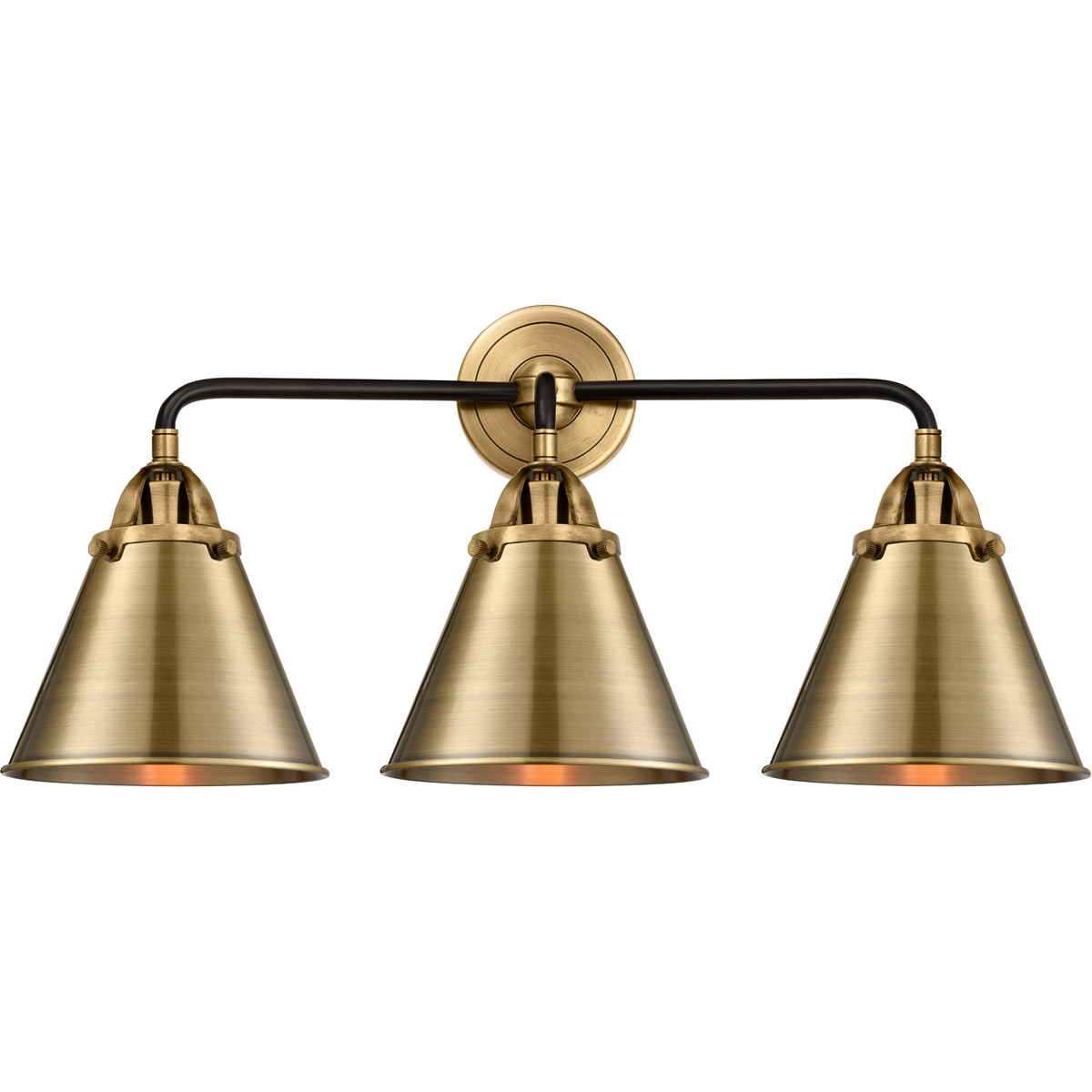Nouveau 2 Appalachian LED 26 inch Black Antique Brass Bath Vanity Light Wall Light