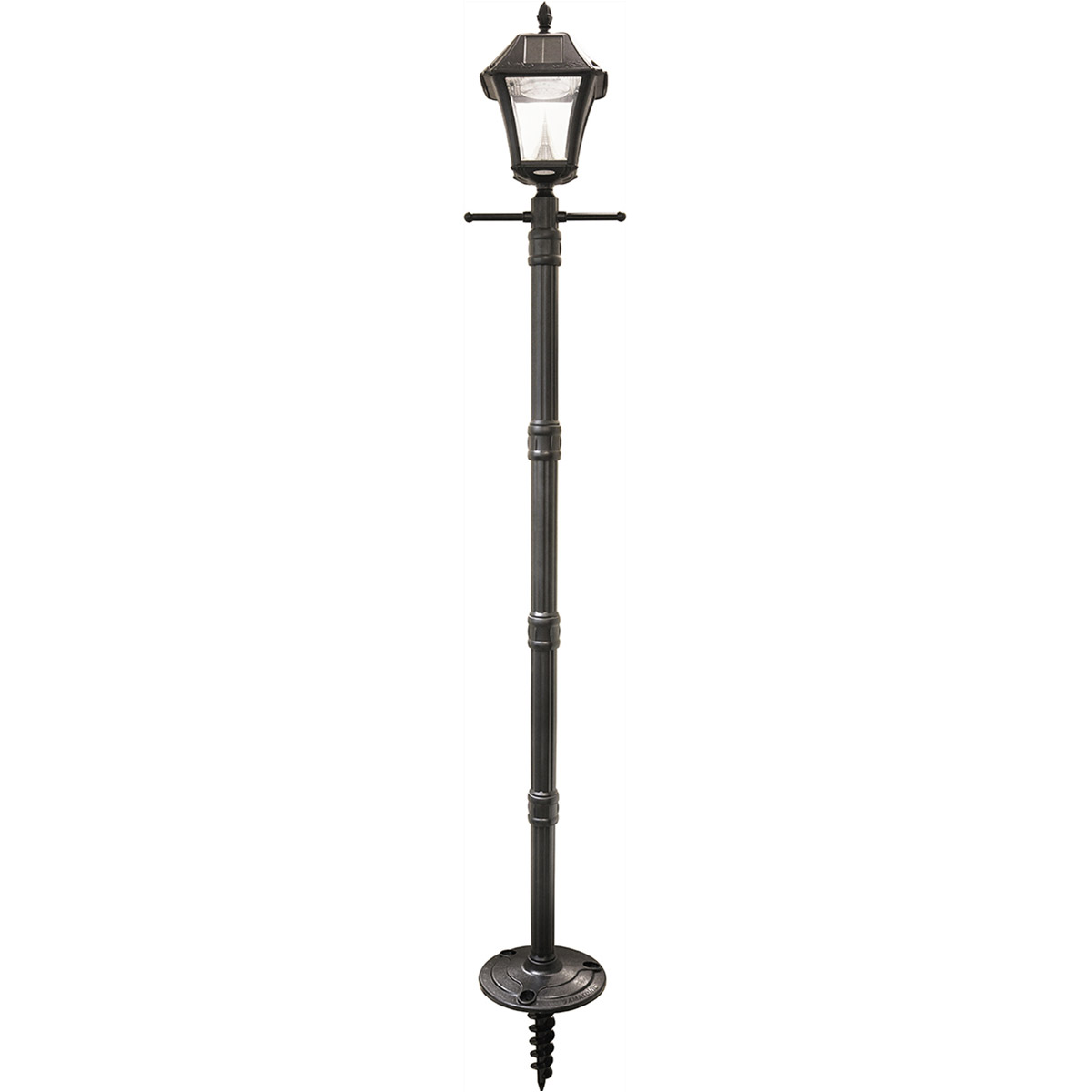 Baytown II 83 inch Black Lamp Post Set, Solar