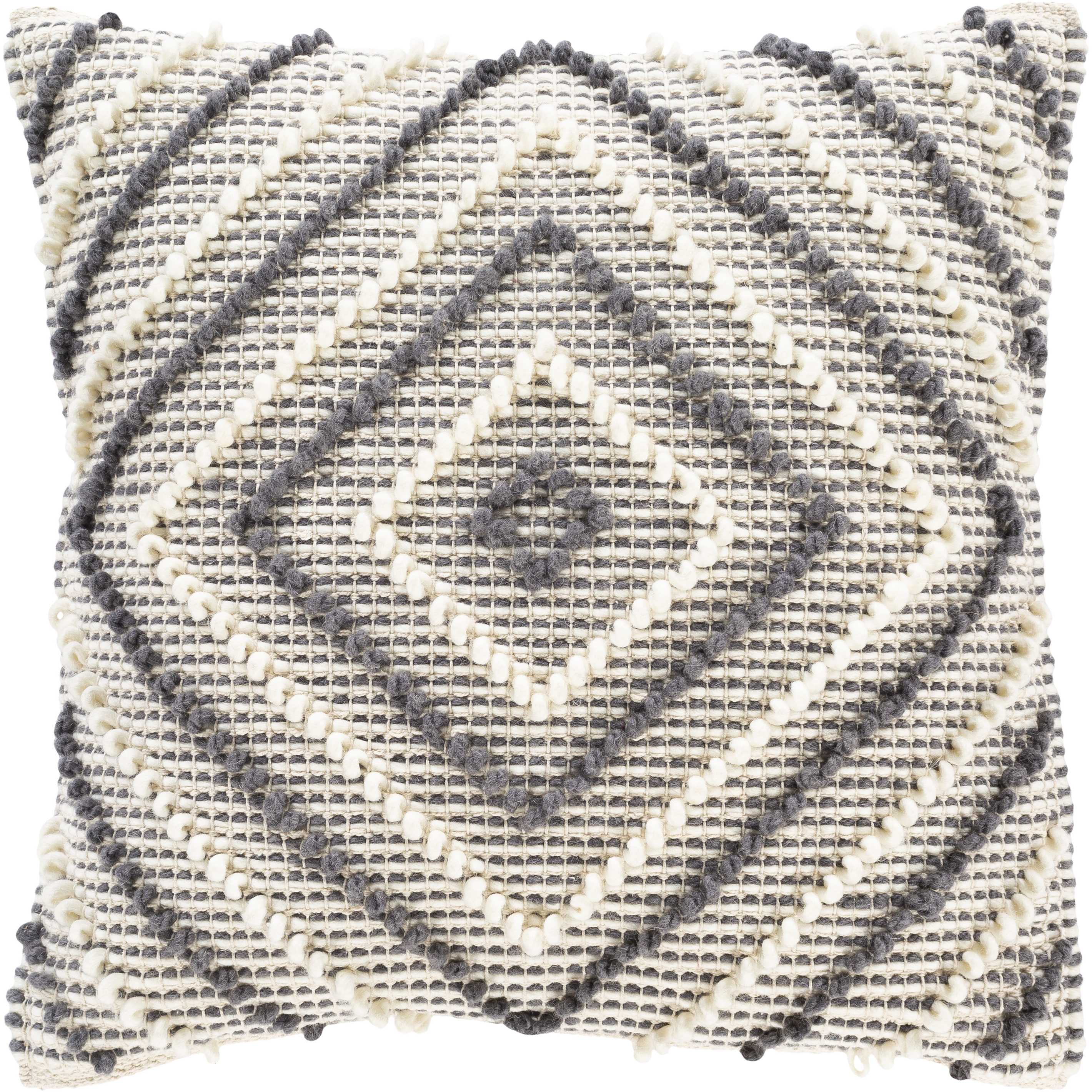 Faroe 18 X 18 inch Cream Pillow Cover, Square