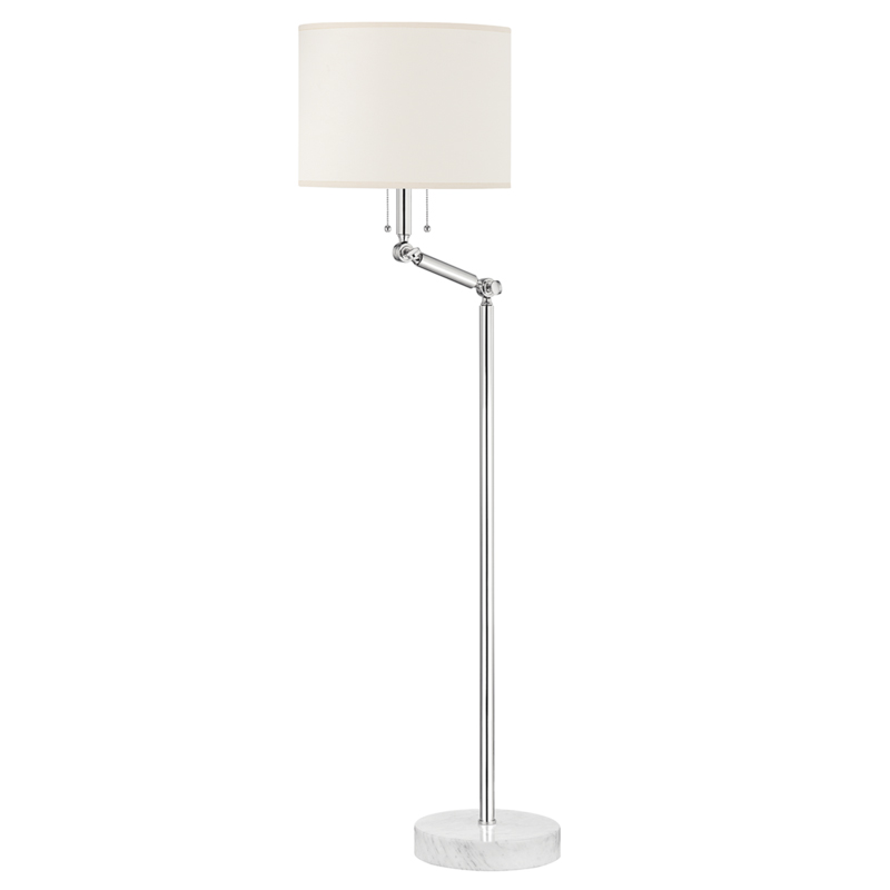 Essex 53 inch 60 watt Polished Nickel Floor Lamp Portable Light