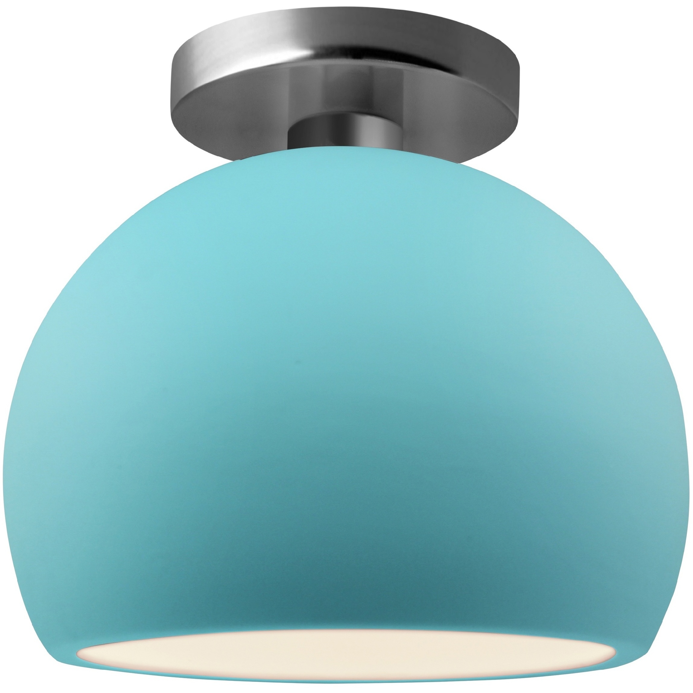 Radiance 1 Light 7 inch Reflecting Pool and Brushed Nickel Semi Flush Ceiling Light