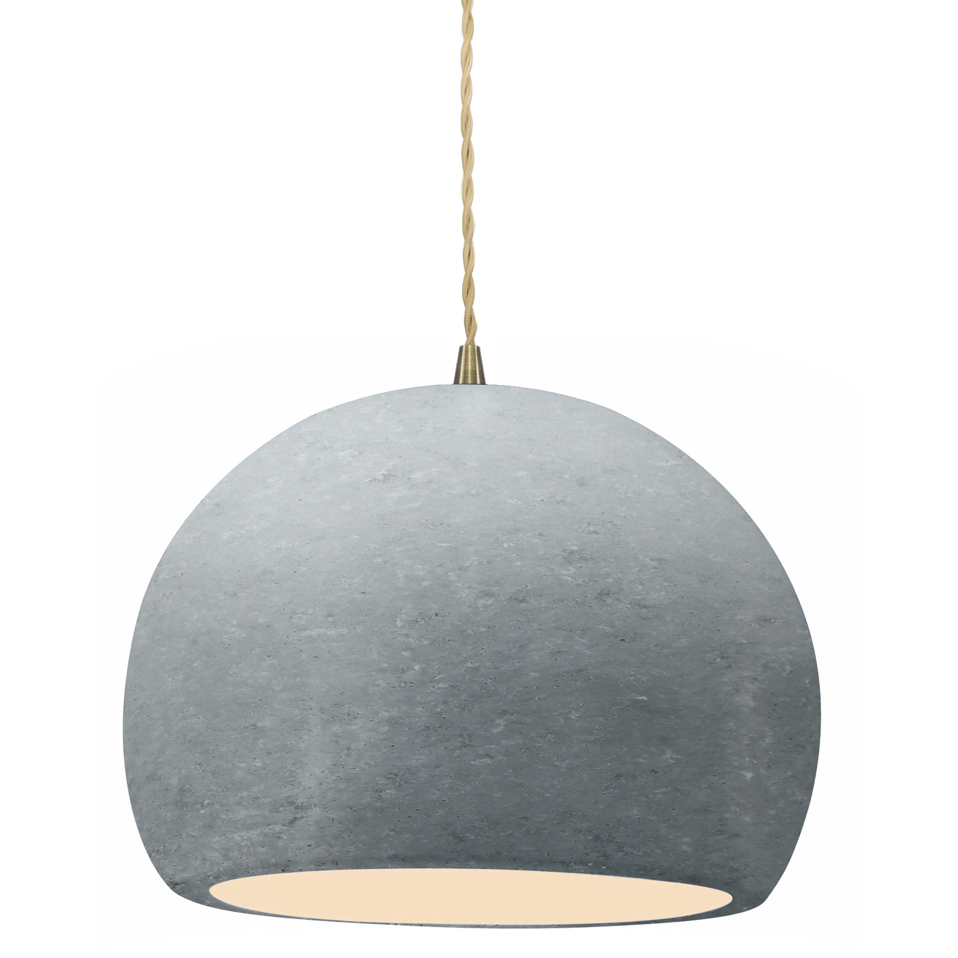 Radiance 1 Light 10 inch Antique Brass and Concrete Pendant Ceiling Light