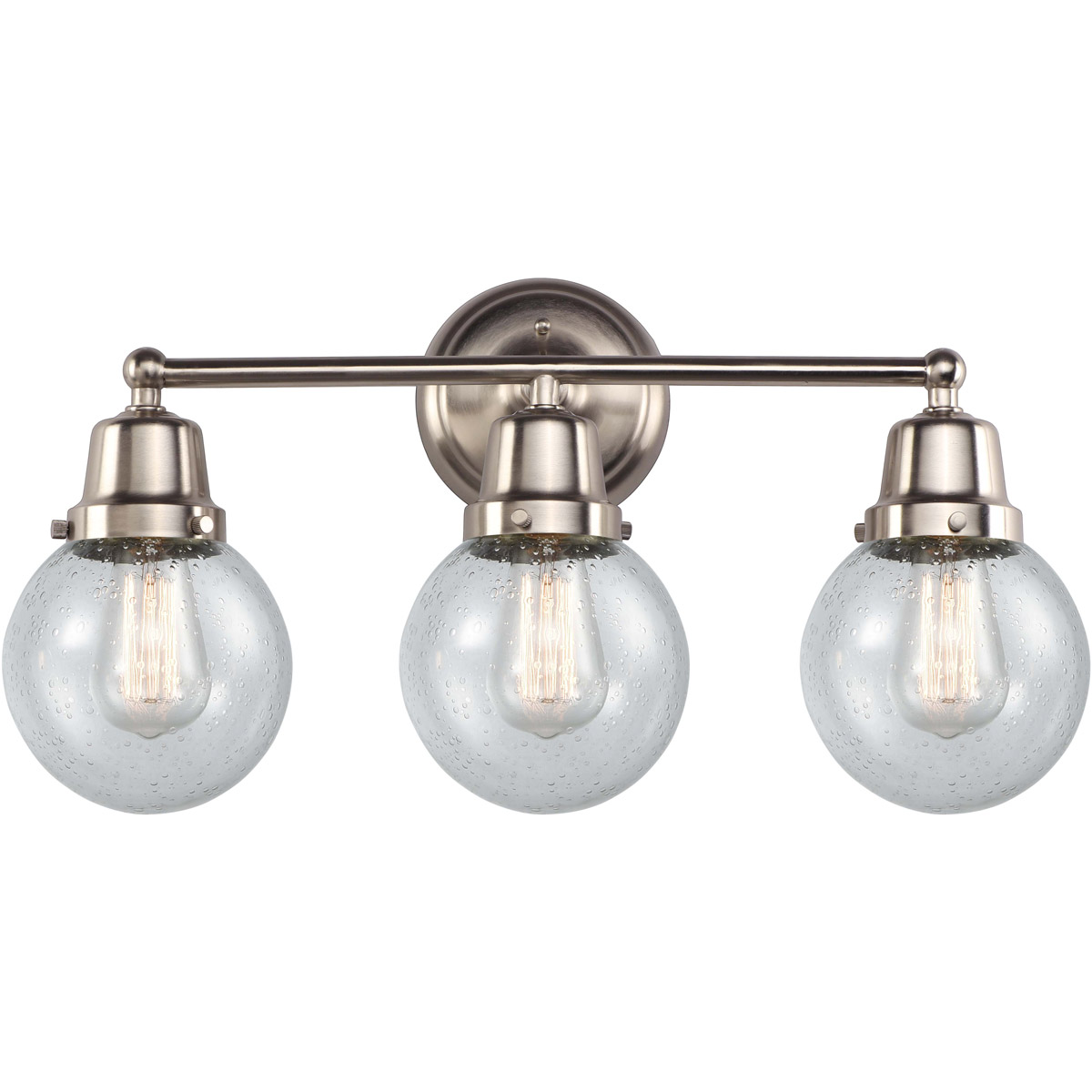 Aditi Beacon 3 Light 22 inch Brushed Satin Nickel Bath Vanity Light Wall Light, Aditi