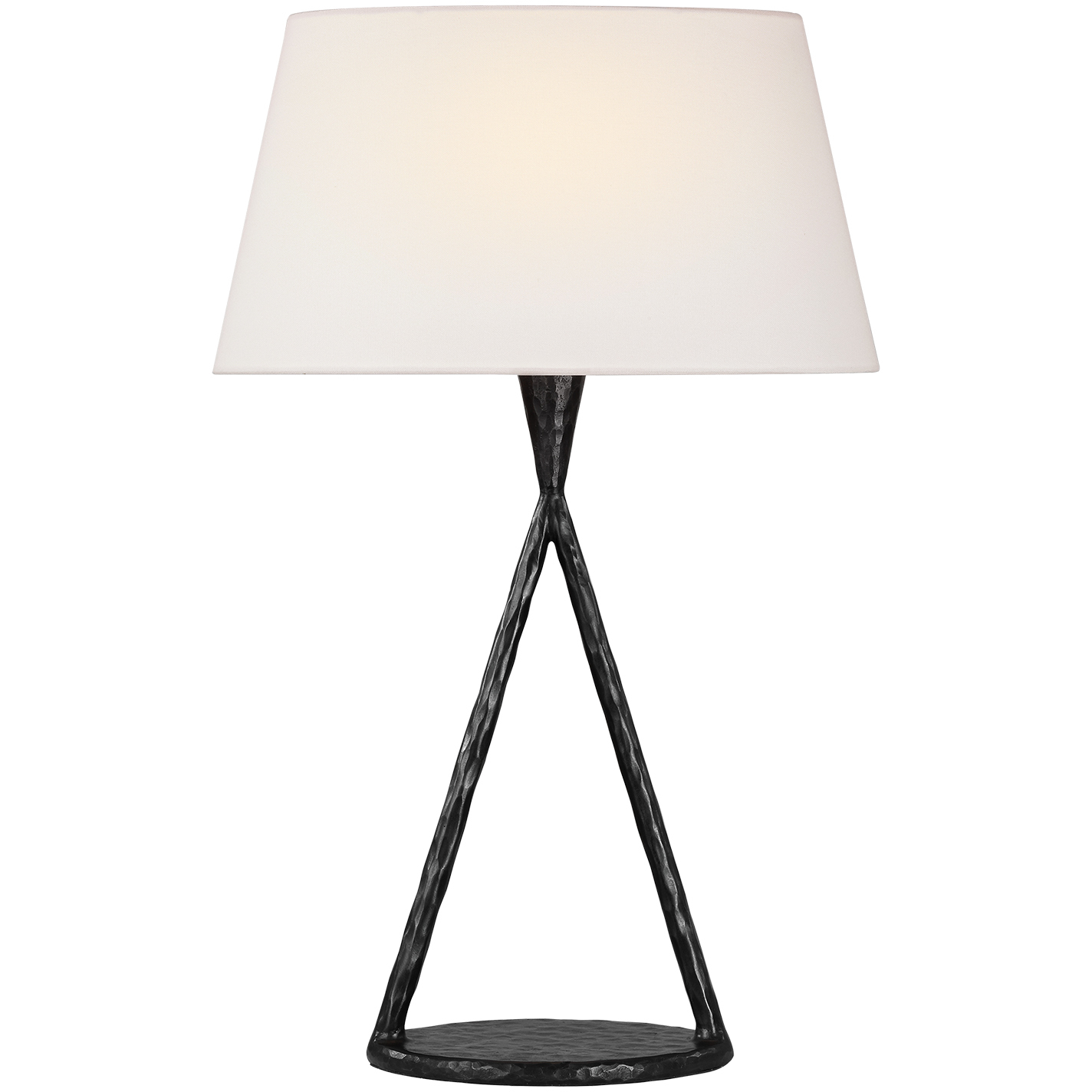 Ian K. Fowler Cesta 28 inch 15 watt Aged Iron Sculpted Table Lamp Portable Light