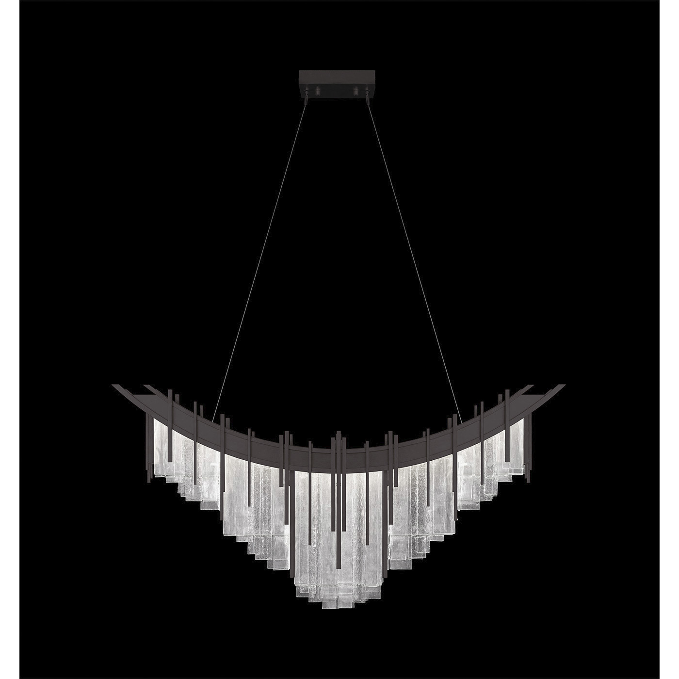 Arpeggio 8 Light 44.75 inch Black Pendant Ceiling Light