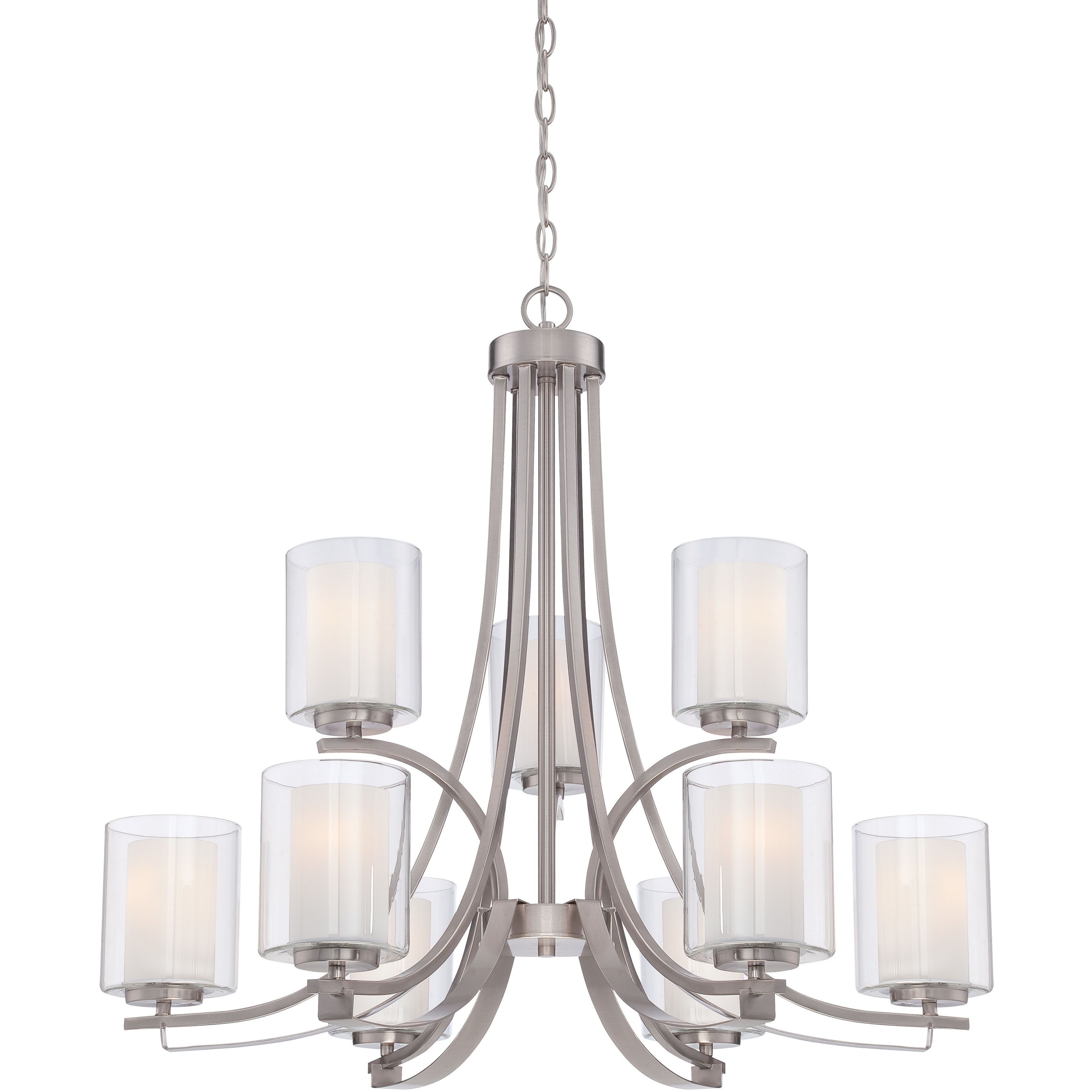 Parsons Studio 9 Light 31.5 inch Brushed Nickel Chandelier Ceiling Light