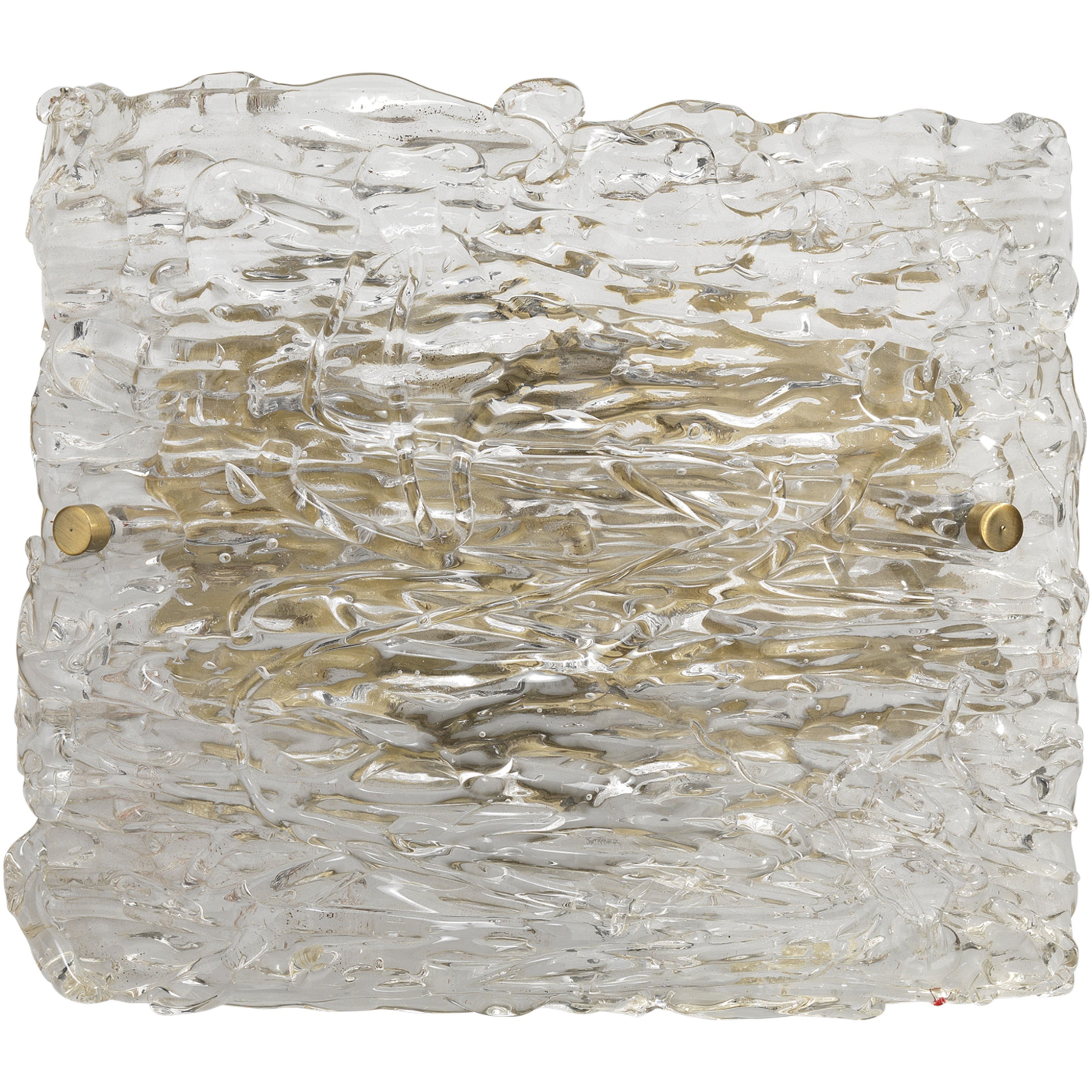 Swan Curved Glass 2 Light 11.5 inch Clear Textured Glass w/ Antique Brass Wall Sconce Wall Light