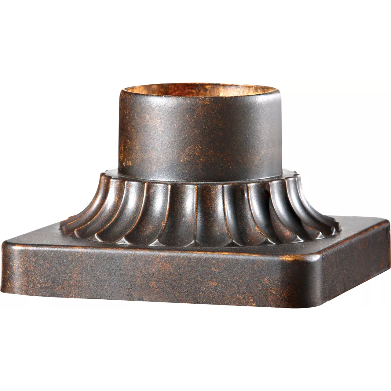Outdoor Pier Mounts 5.75 inch Walnut Pier Mount Base