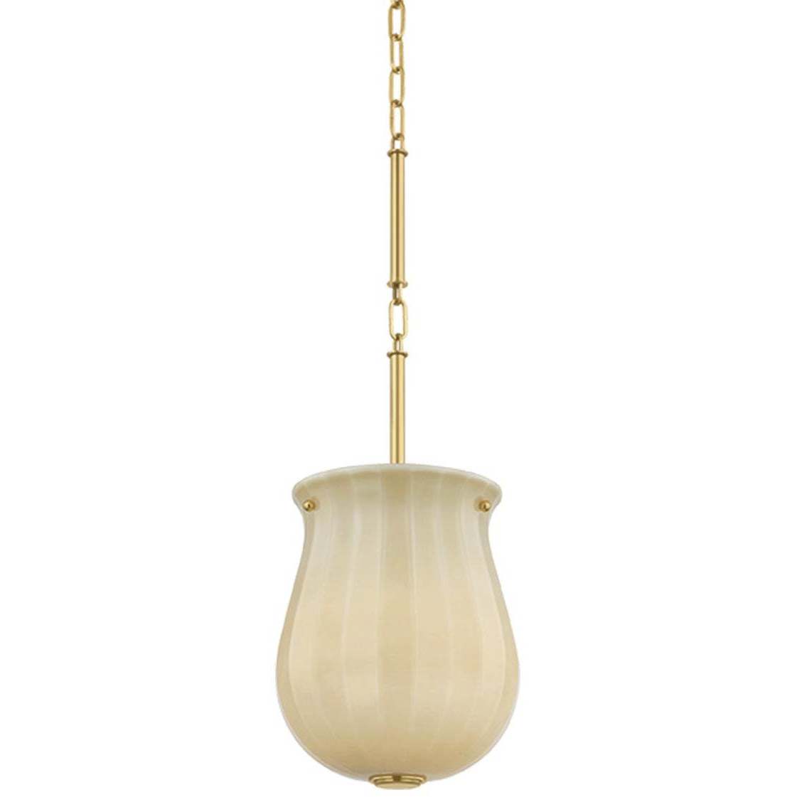 Nevins 1 Light 10 inch Aged Brass Pendant Ceiling Light