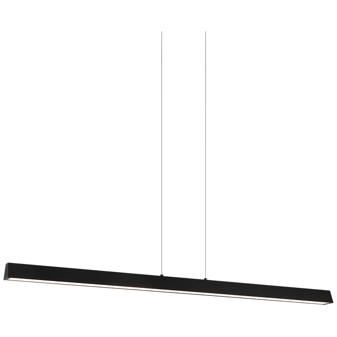 Isosceles LED 2 inch Matte Black Chandelier Ceiling Light