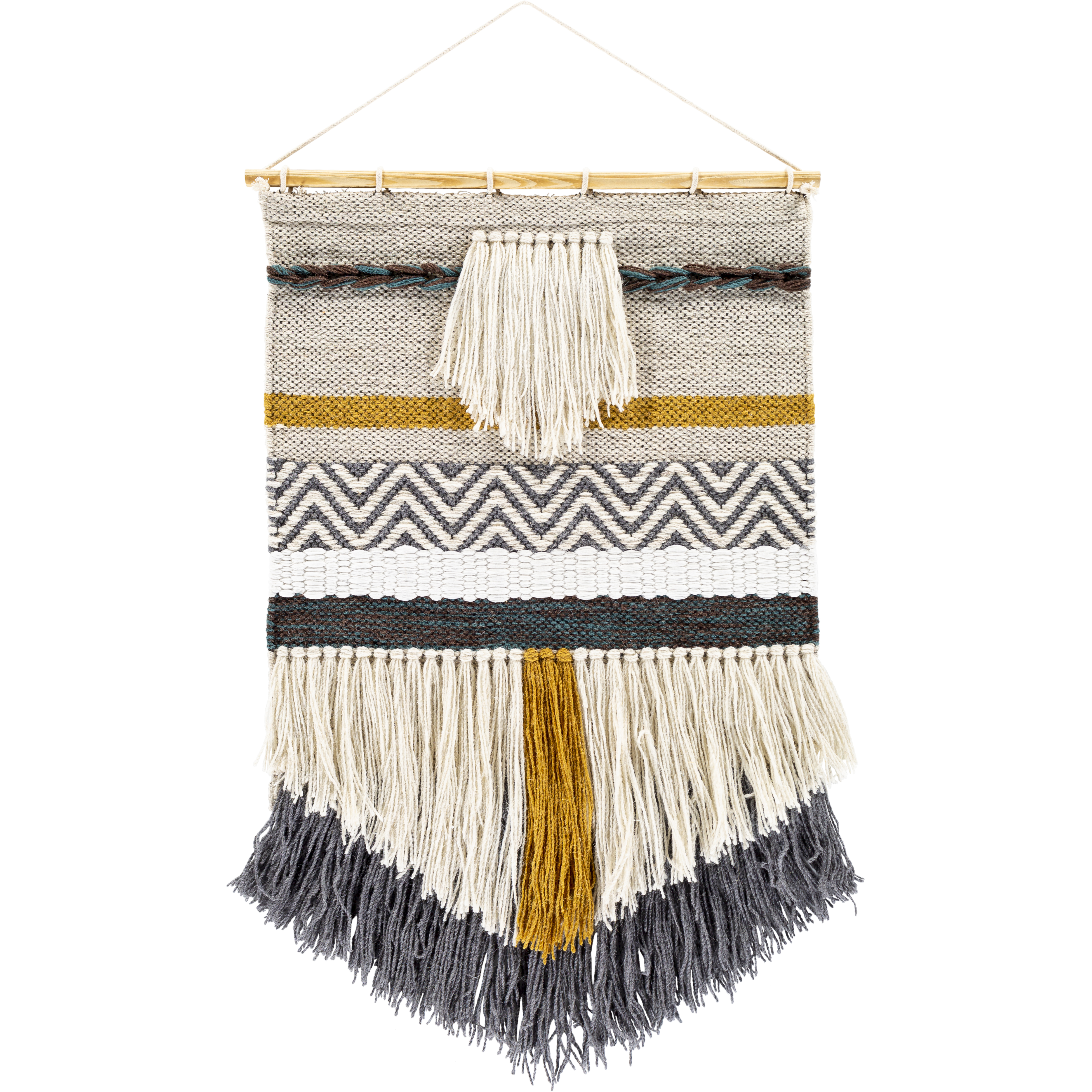 Saiful Charcoal Wall Hanging, Rectangle