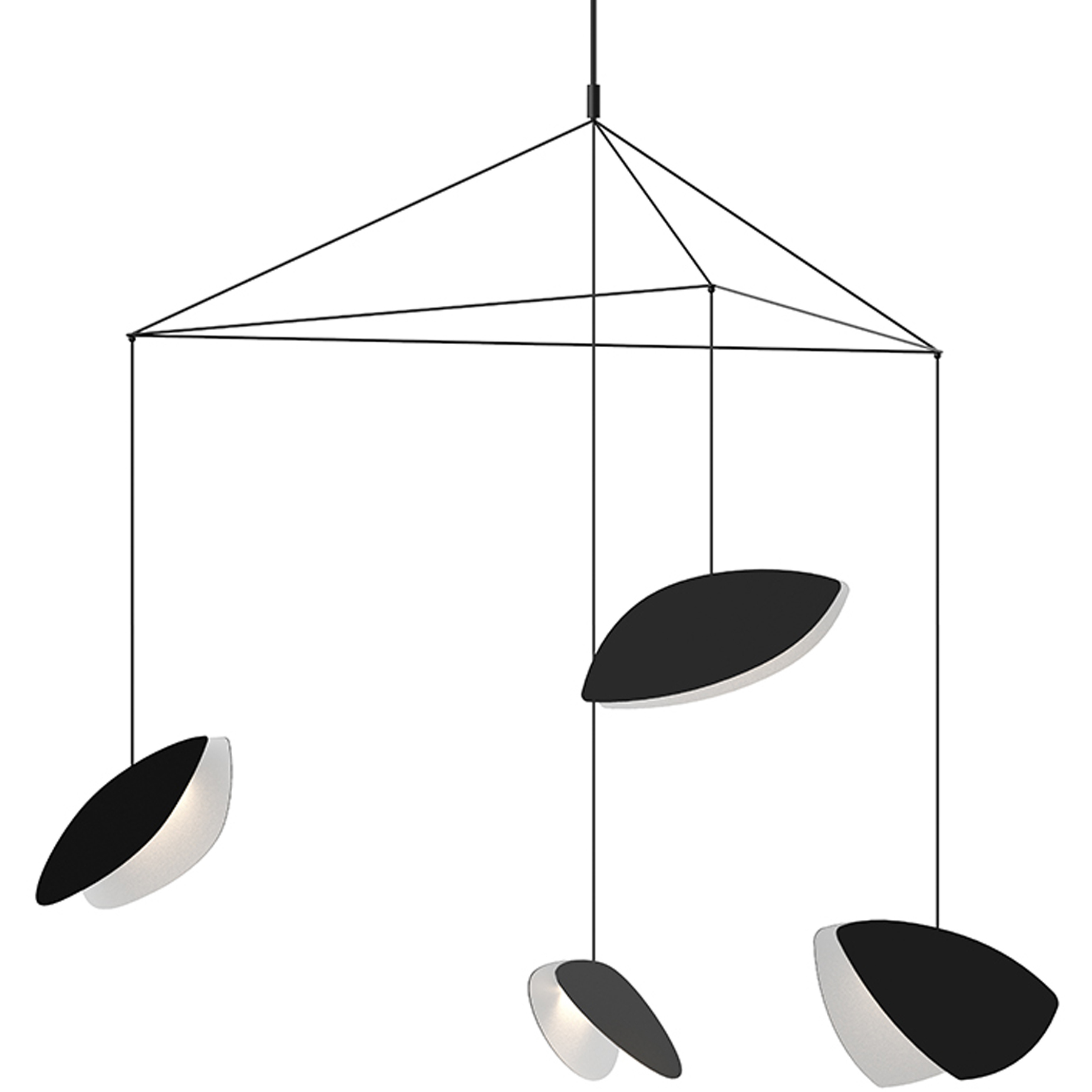 Papillons LED 53.5 inch Satin Black Pendant Ceiling Light