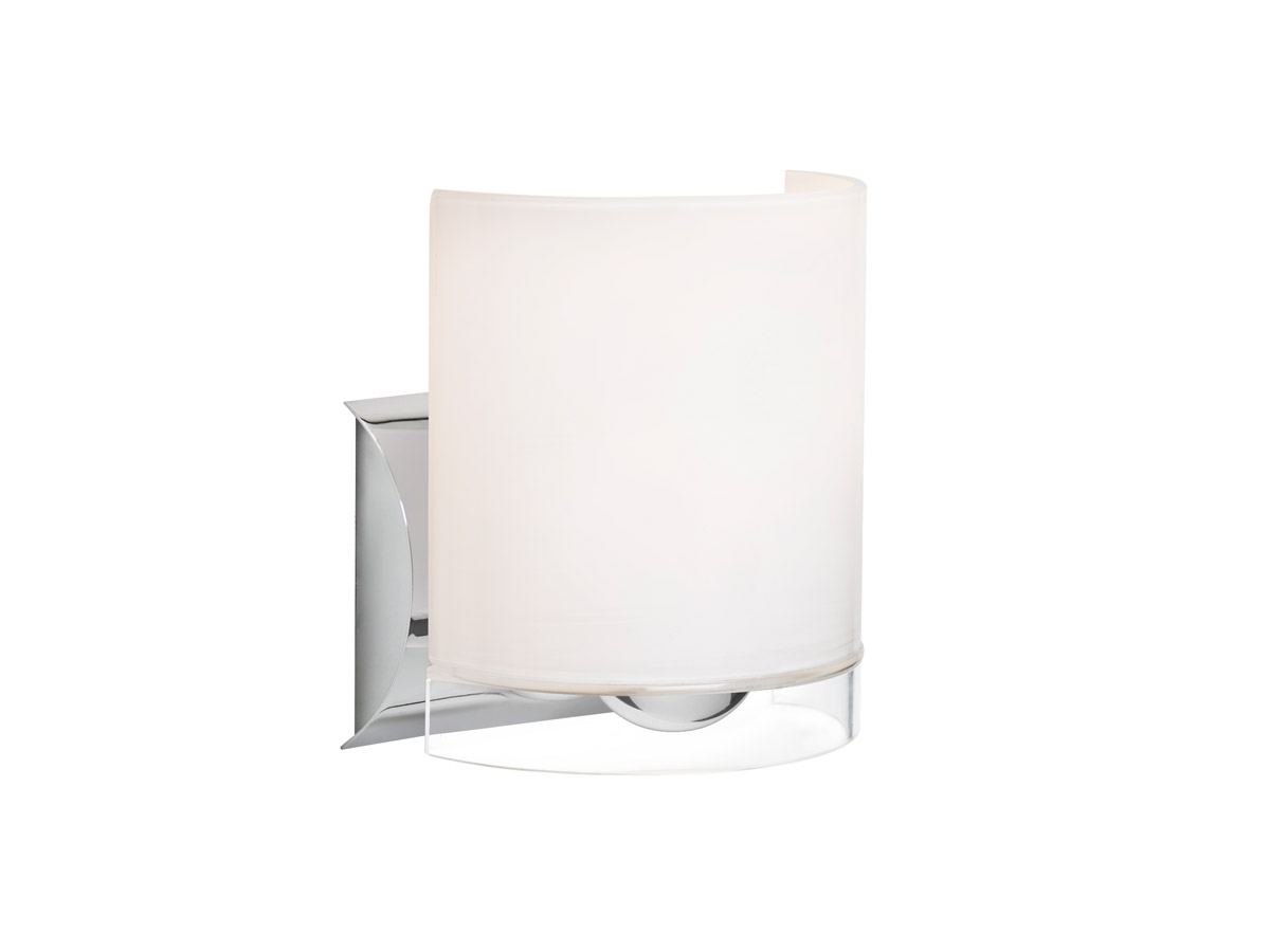 Celtic 1 Light 6 inch Chrome Wall Sconce Wall Light in Incandescent, Opal Glossy/Clear Glass