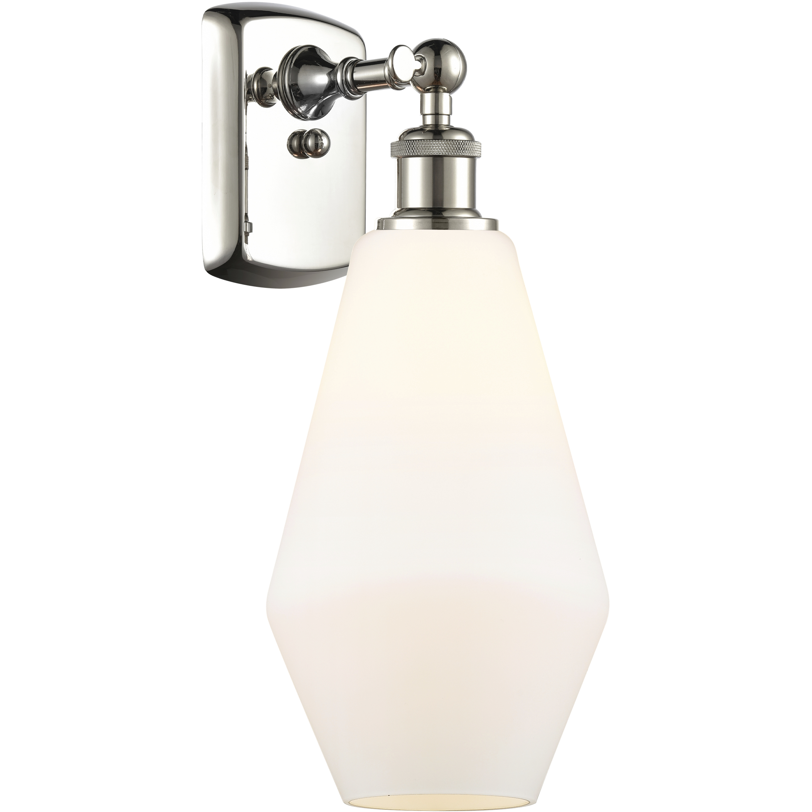 Ballston Cindyrella 1 Light 7 inch Polished Nickel Sconce Wall Light in Cased Matte White Glass