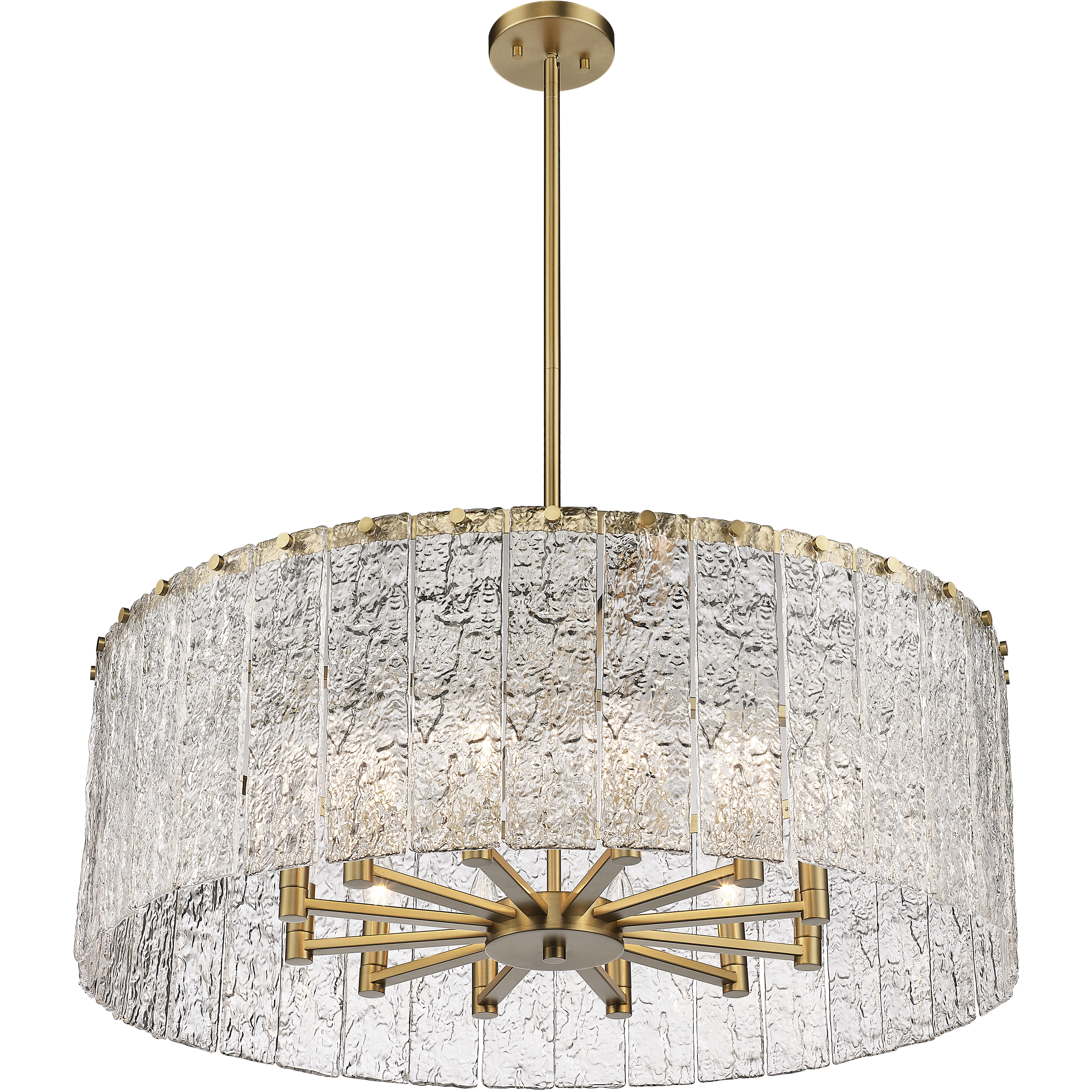 Glacier 12 Light 32.5 inch Modern Gold Chandelier Ceiling Light