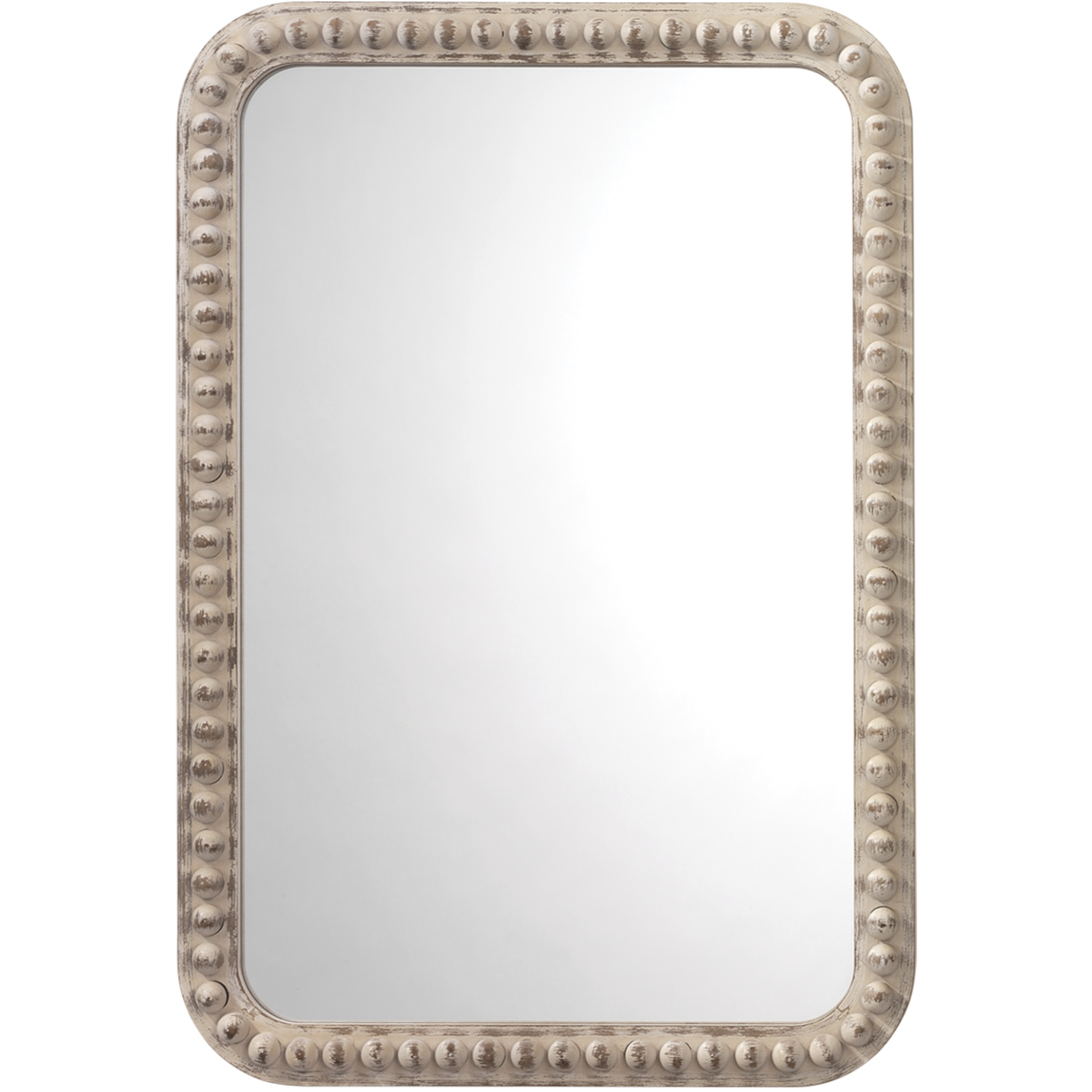 Audrey 34 X 23.5 inch White Washed Wood Mirror